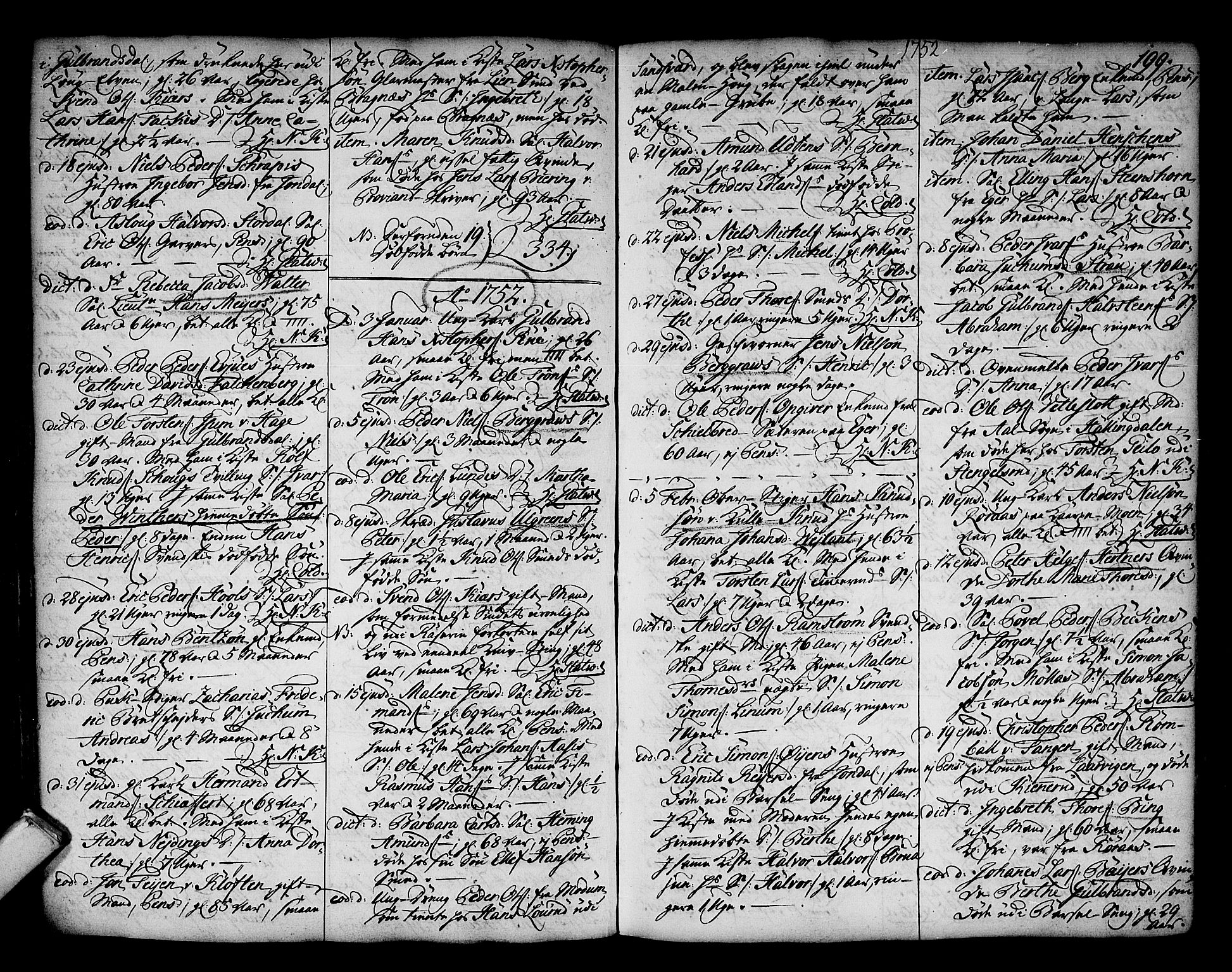 Kongsberg kirkebøker, SAKO/A-22/F/Fa/L0003: Parish register (official) no. I 3, 1744-1755, p. 199