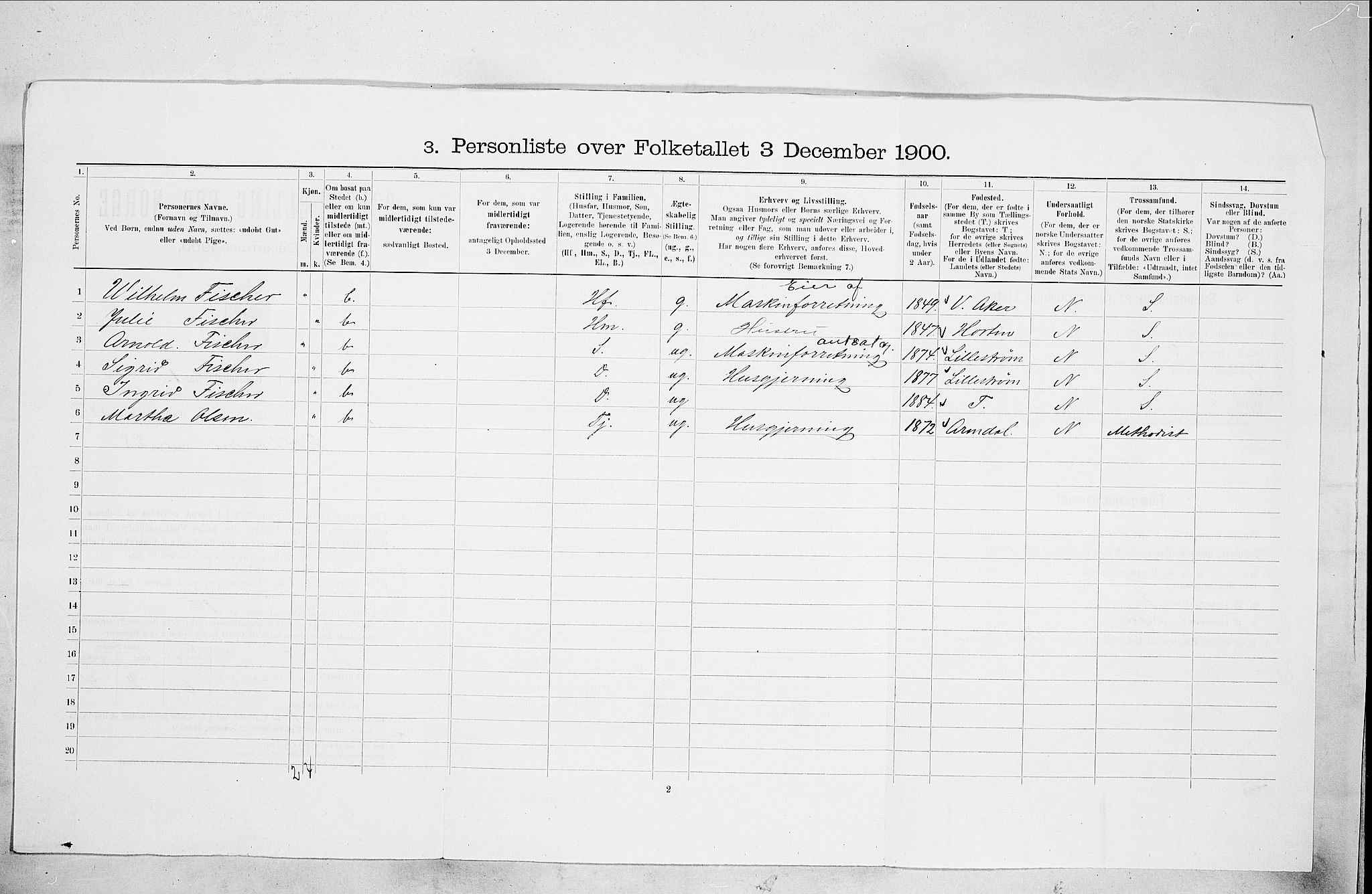 SAO, 1900 census for Kristiania, 1900, p. 38923