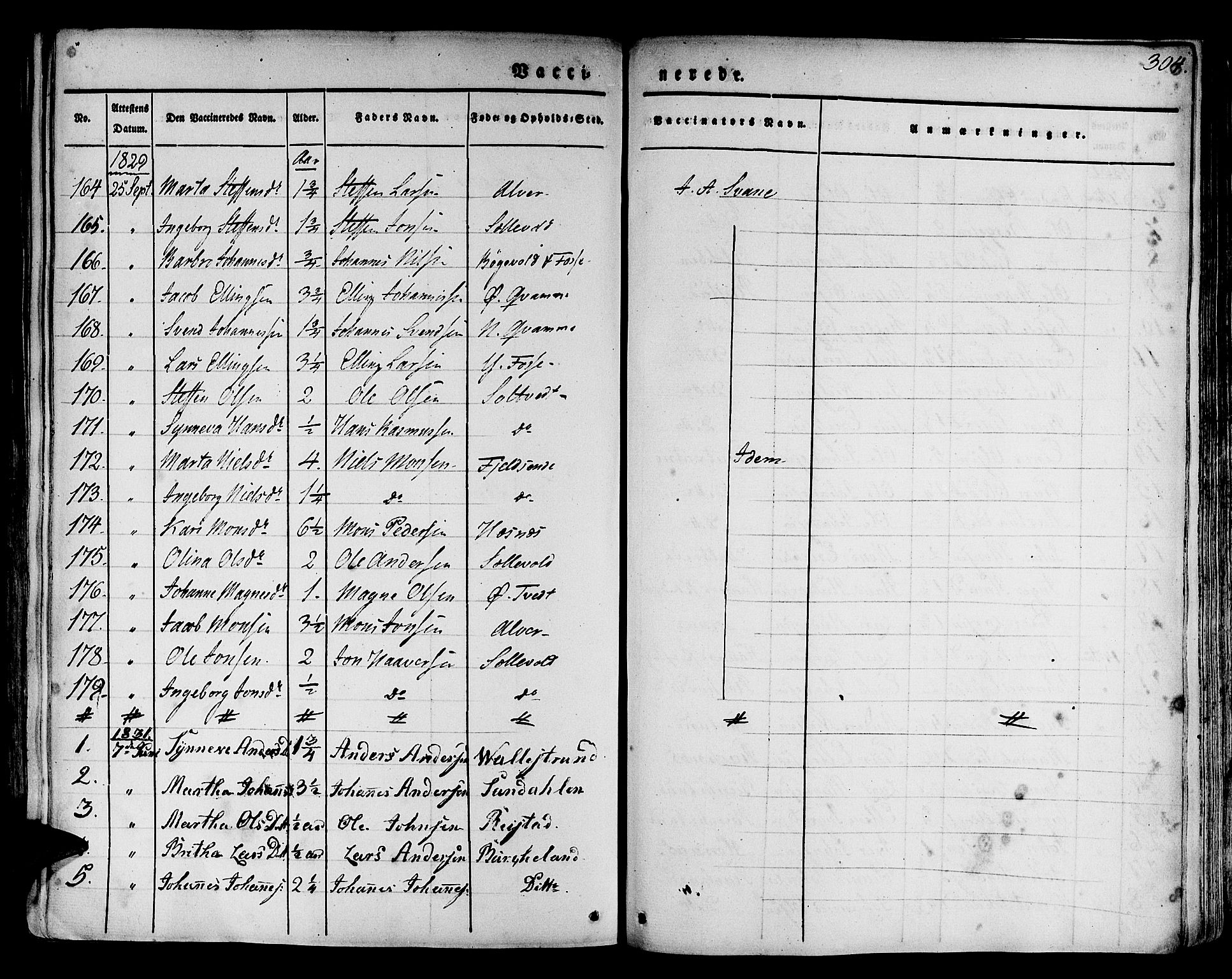 Hamre sokneprestembete, AV/SAB-A-75501/H/Ha/Haa/Haaa/L0011: Parish register (official) no. A 11, 1826-1834, p. 304