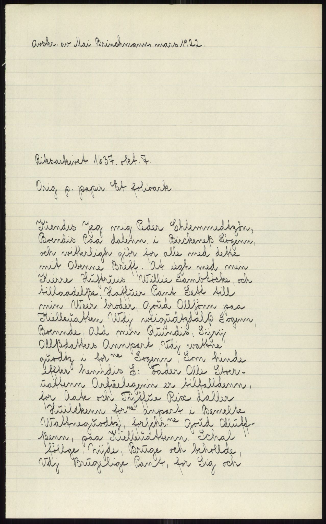 Samlinger til kildeutgivelse, Diplomavskriftsamlingen, AV/RA-EA-4053/H/Ha, p. 3367