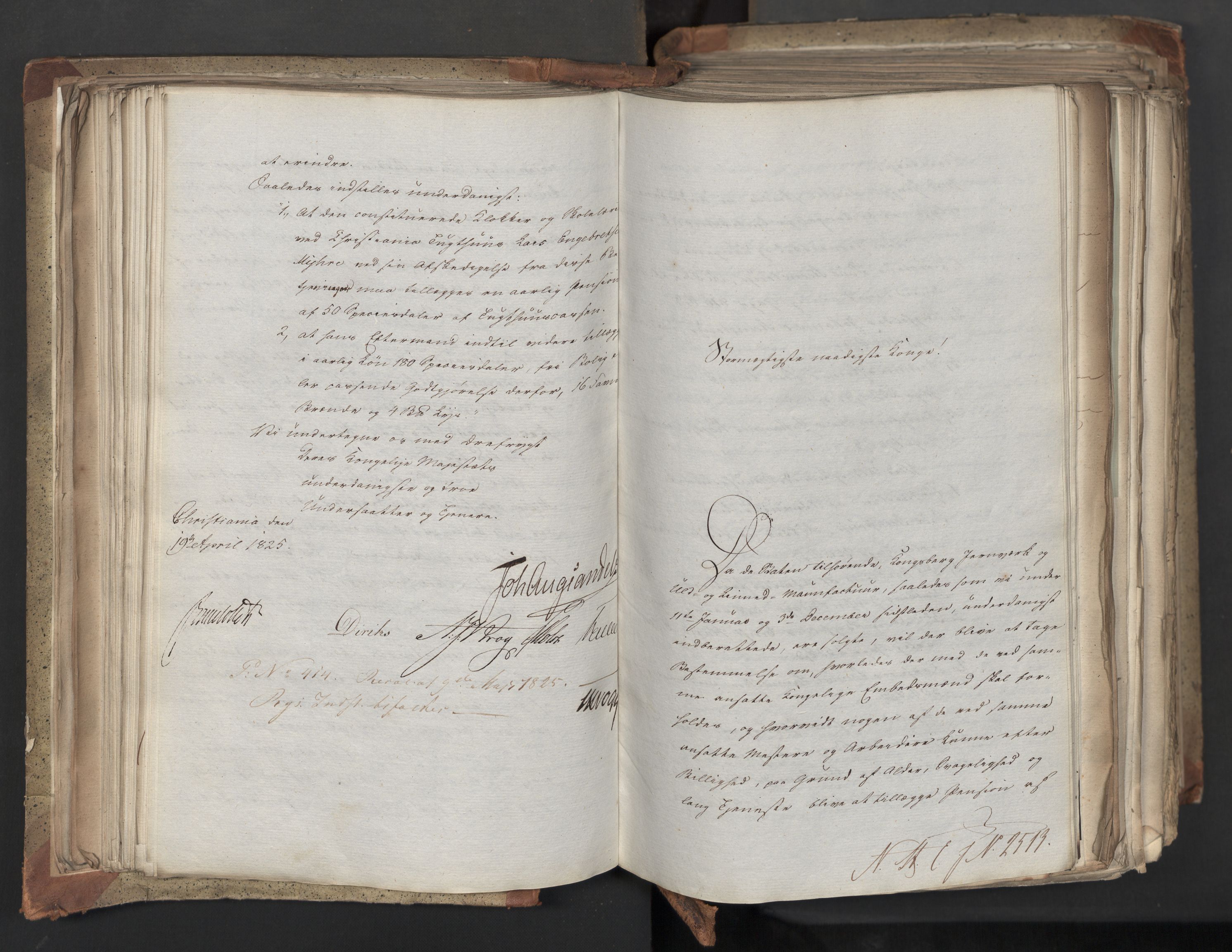 Statsrådsavdelingen i Stockholm, AV/RA-S-1003/D/Da/L0042: Regjeringsinnstillinger nr. 2467-2705, 1825, p. 137