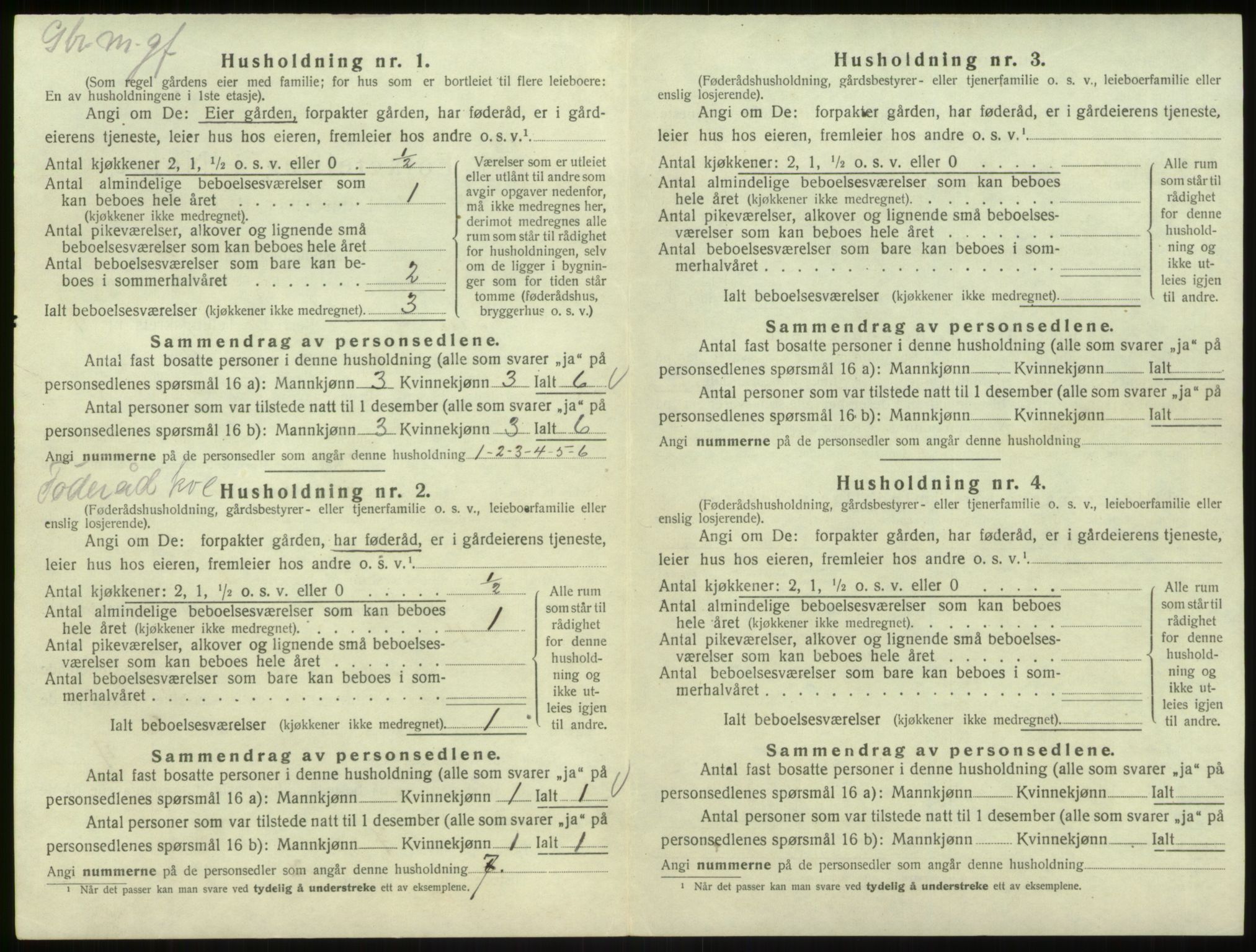 SAB, 1920 census for Bruvik, 1920, p. 241