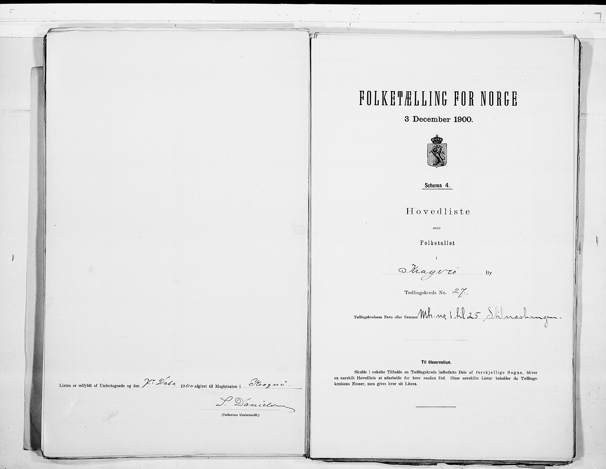 SAKO, 1900 census for Kragerø, 1900, p. 56