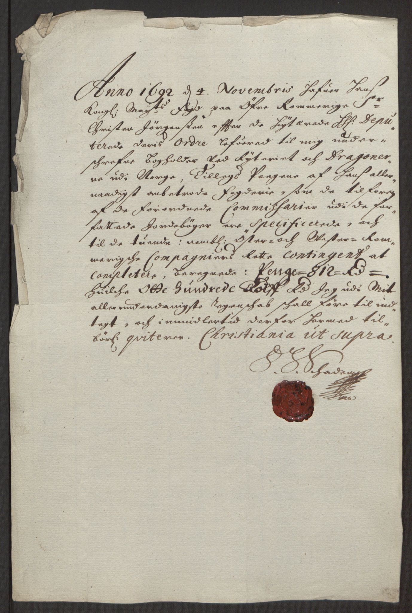 Rentekammeret inntil 1814, Reviderte regnskaper, Fogderegnskap, AV/RA-EA-4092/R12/L0704: Fogderegnskap Øvre Romerike, 1692, p. 283