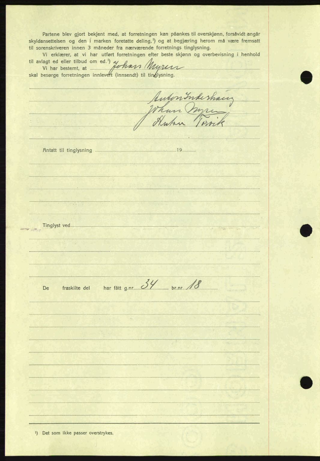 Romsdal sorenskriveri, AV/SAT-A-4149/1/2/2C: Mortgage book no. A7, 1939-1939, Diary no: : 1453/1939