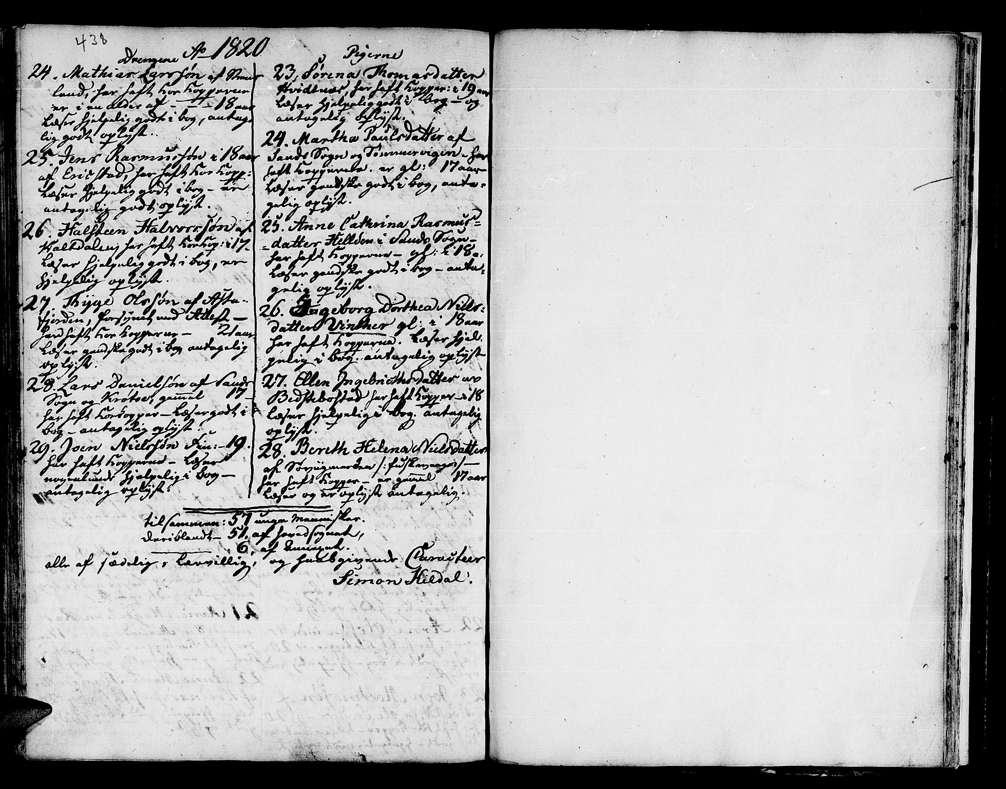 Trondenes sokneprestkontor, AV/SATØ-S-1319/H/Ha/L0005kirke: Parish register (official) no. 5, 1804-1820, p. 438-439