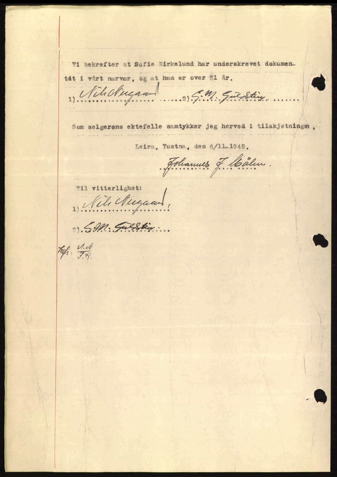 Nordmøre sorenskriveri, AV/SAT-A-4132/1/2/2Ca: Mortgage book no. A94, 1942-1943, Diary no: : 3339/1942
