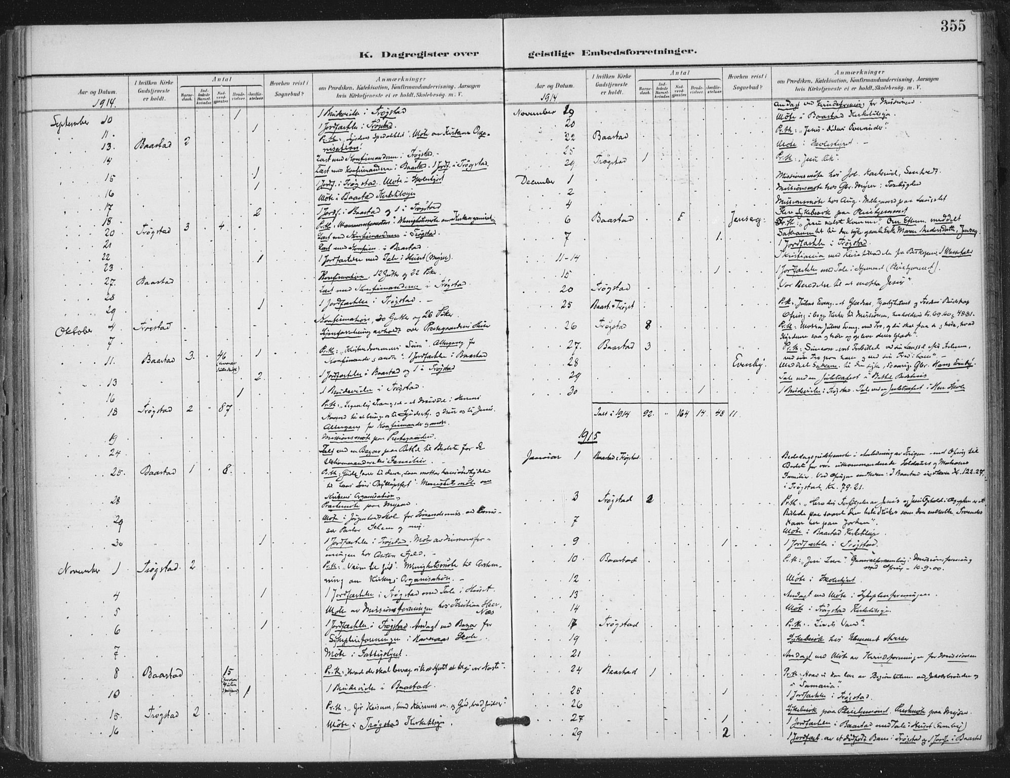 Trøgstad prestekontor Kirkebøker, AV/SAO-A-10925/F/Fa/L0011: Parish register (official) no. I 11, 1899-1919, p. 355