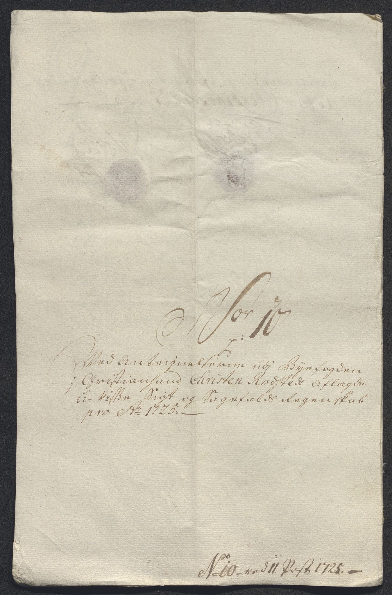 Rentekammeret inntil 1814, Reviderte regnskaper, Byregnskaper, AV/RA-EA-4066/R/Rm/L0286: [M19] Sikt og sakefall, 1719-1727, p. 491