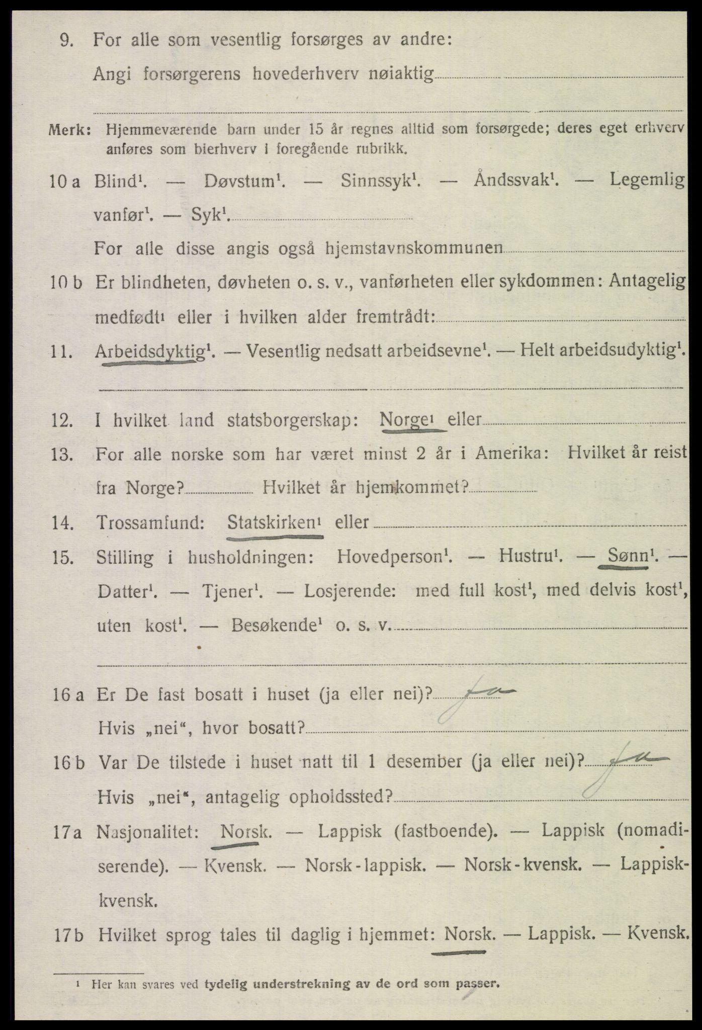 SAT, 1920 census for Otterøy, 1920, p. 2646