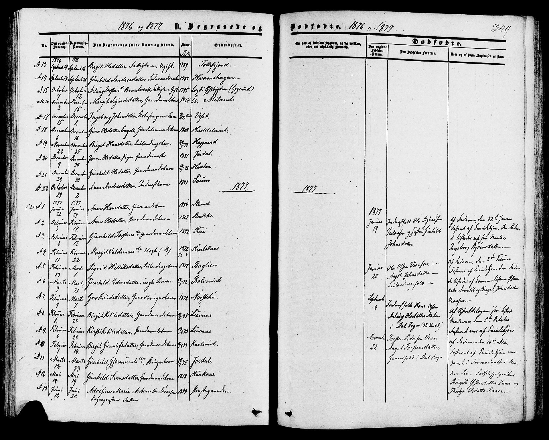 Tinn kirkebøker, SAKO/A-308/F/Fa/L0006: Parish register (official) no. I 6, 1857-1878, p. 349