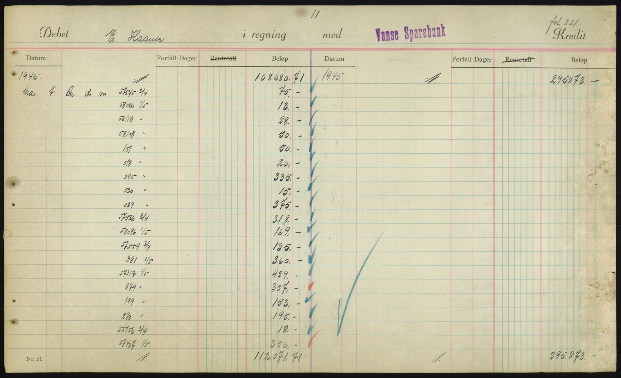 Forsvarsdepartementet, 10. kontor / Oppgjørskontoret, AV/RA-RAFA-1225/D/Db/L0180: Lista oppgjørskontor, 1942-1952, p. 1931
