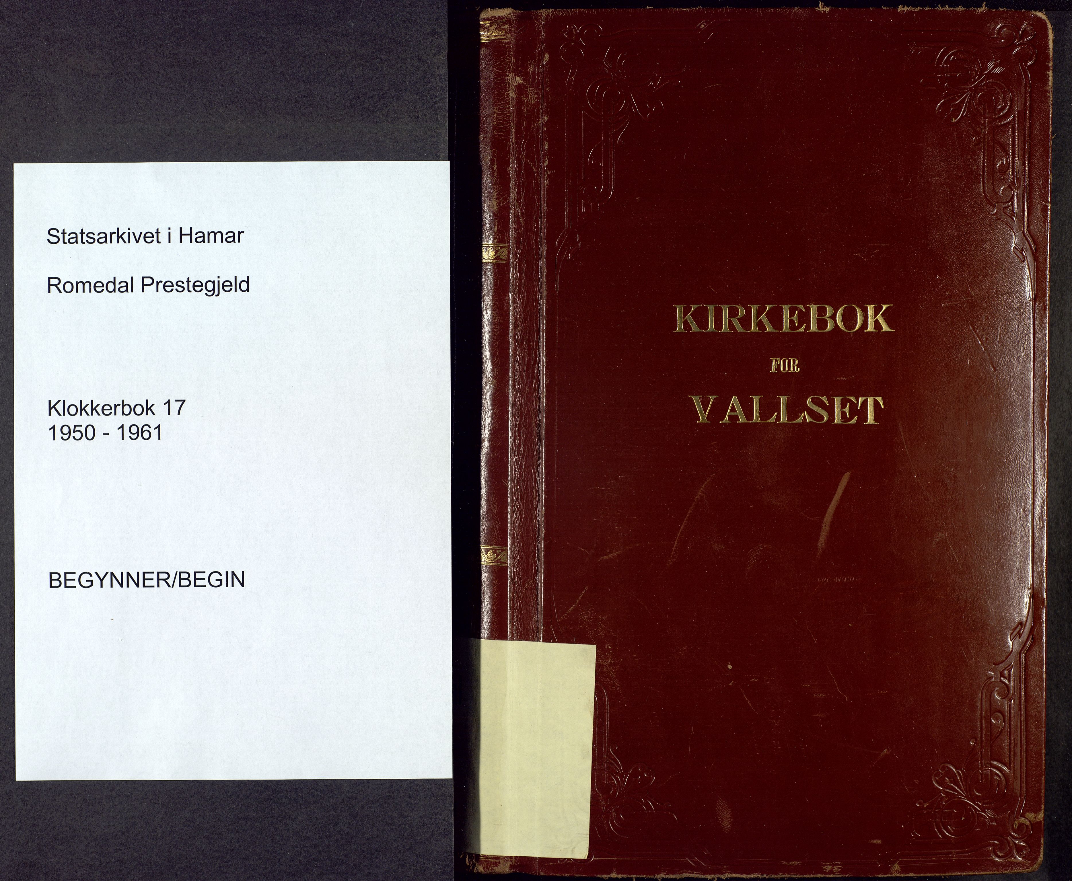 Romedal prestekontor, SAH/PREST-004/L/L0017: Parish register (copy) no. 17, 1950-1961