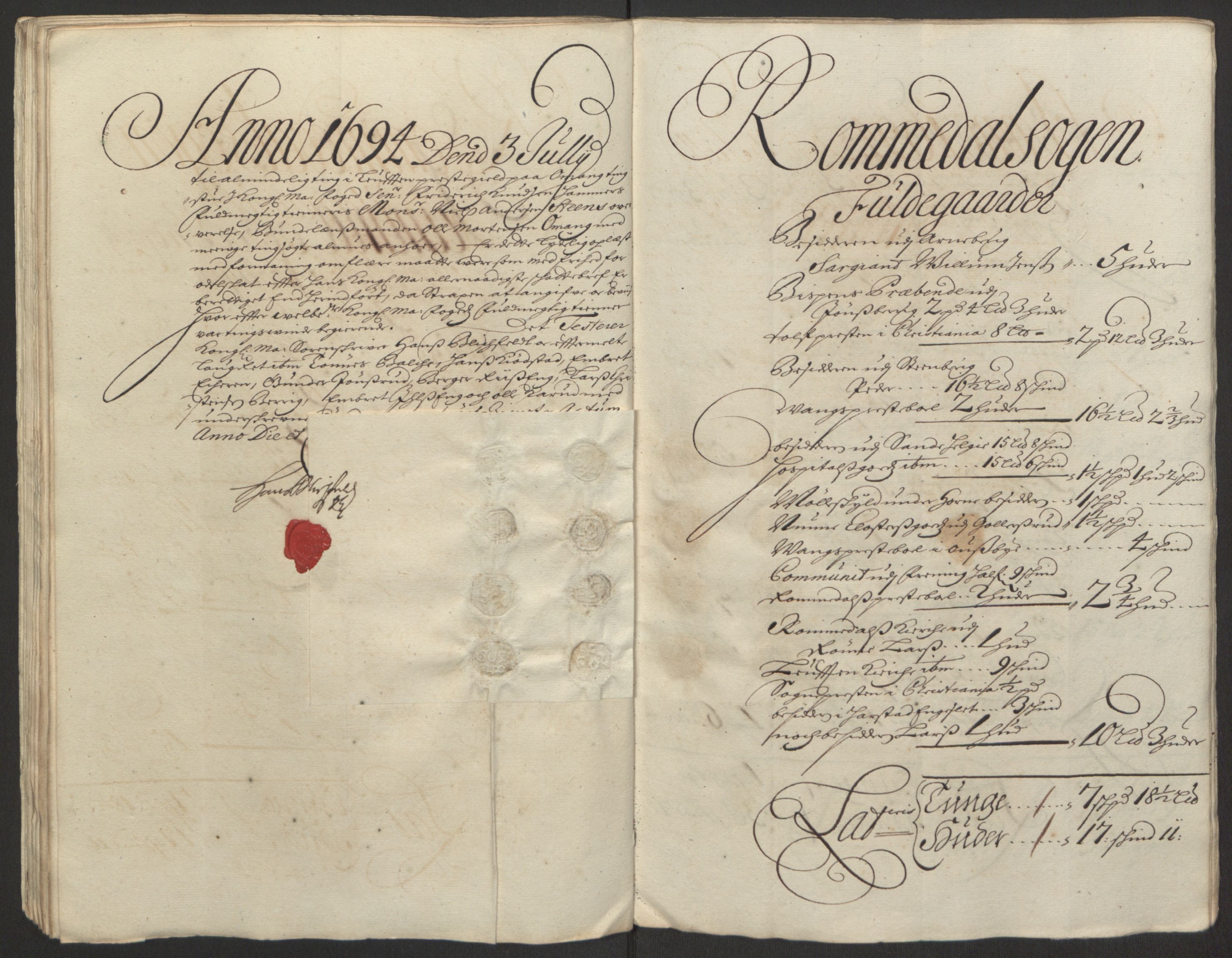 Rentekammeret inntil 1814, Reviderte regnskaper, Fogderegnskap, AV/RA-EA-4092/R16/L1035: Fogderegnskap Hedmark, 1694, p. 172