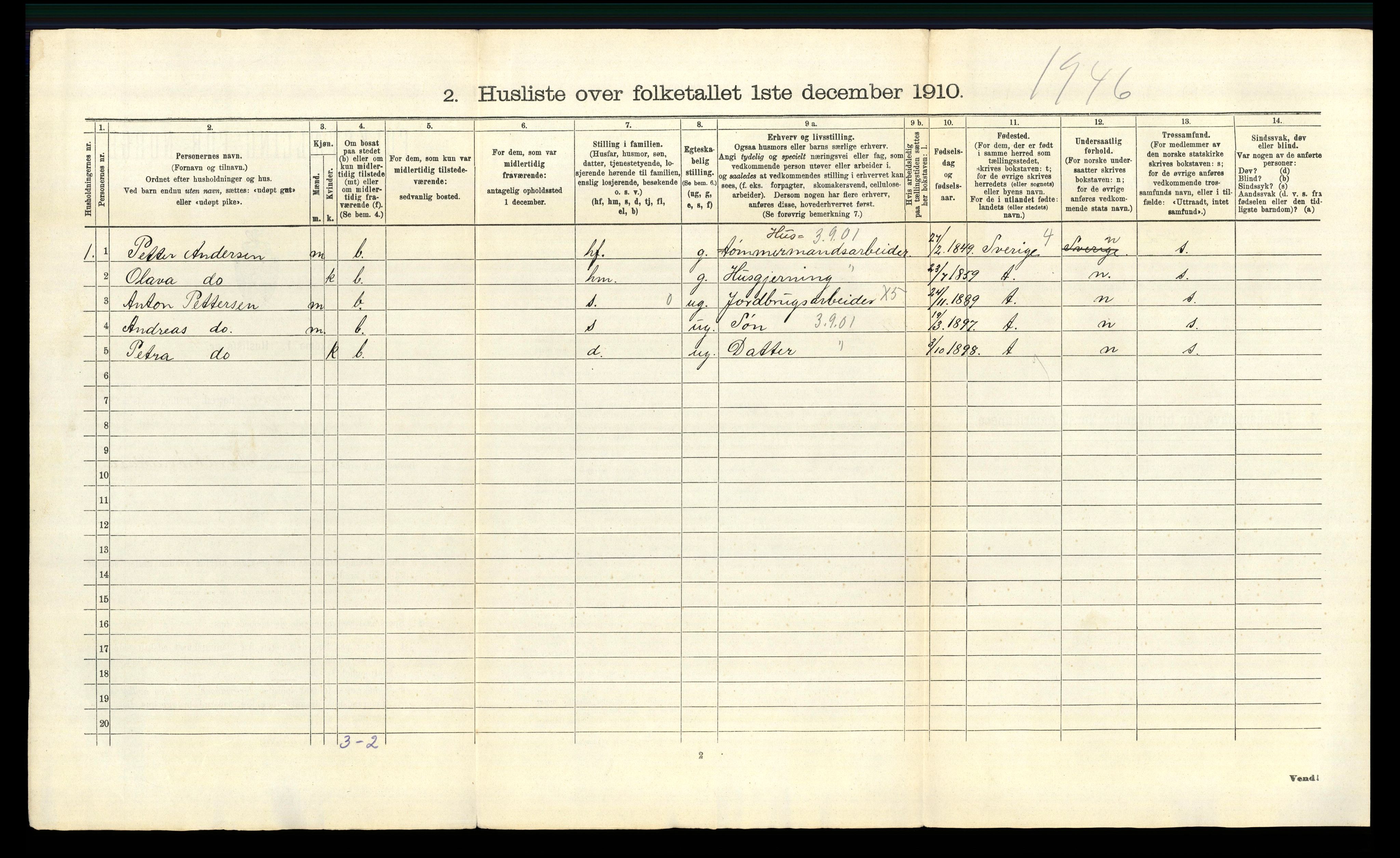 RA, 1910 census for Berg, 1910, p. 770