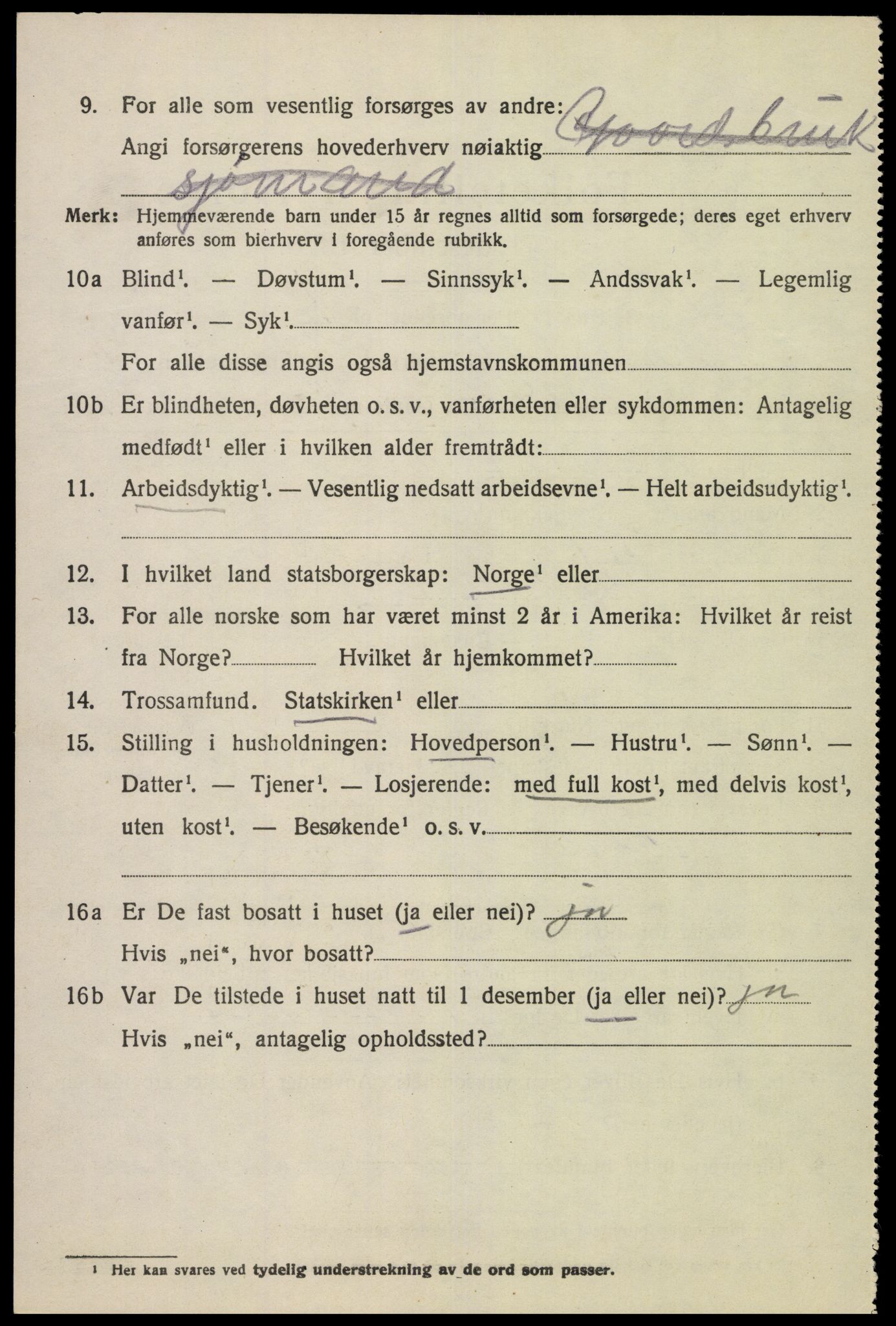 SAK, 1920 census for Kvinesdal, 1920, p. 4878