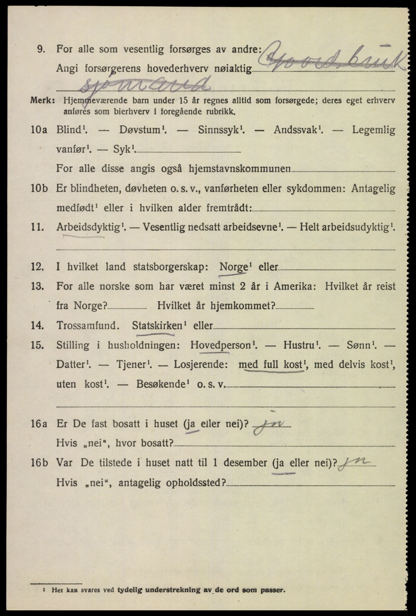 SAK, 1920 census for Kvinesdal, 1920, p. 4878