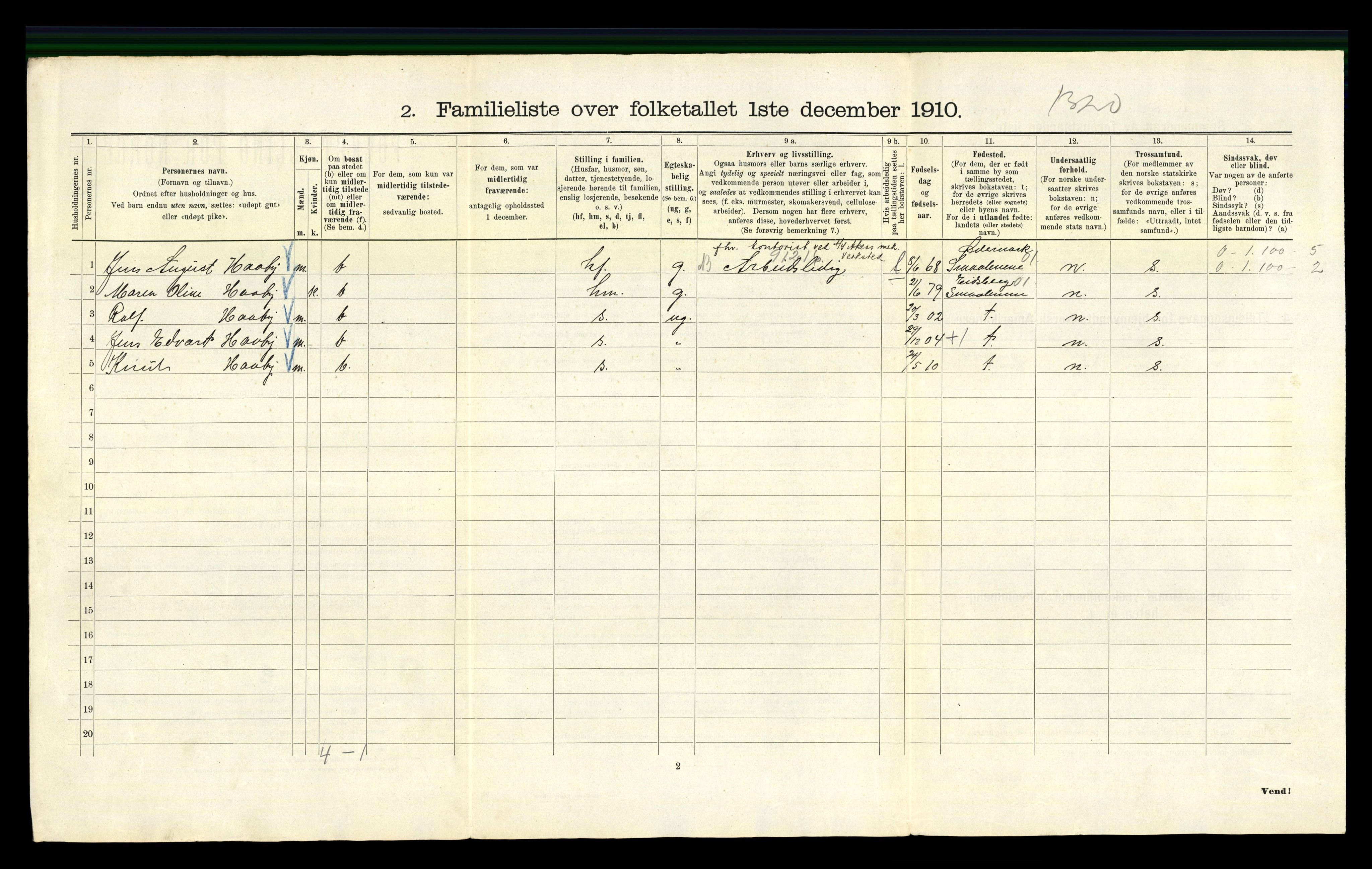 RA, 1910 census for Kristiania, 1910, p. 16500