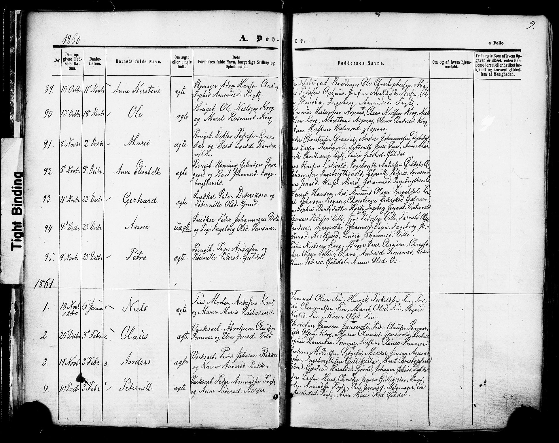 Ministerialprotokoller, klokkerbøker og fødselsregistre - Sør-Trøndelag, SAT/A-1456/681/L0932: Parish register (official) no. 681A10, 1860-1878, p. 9