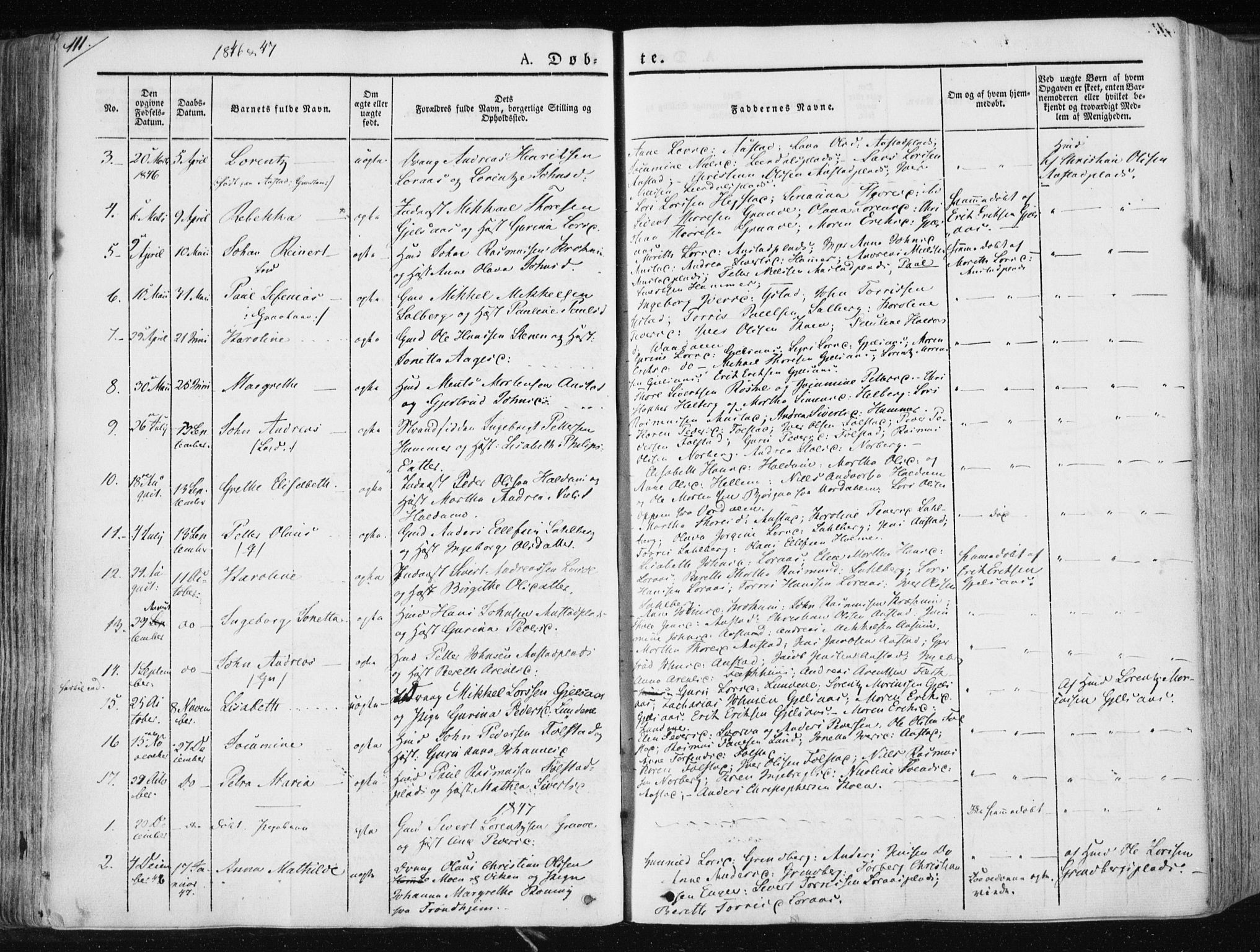 Ministerialprotokoller, klokkerbøker og fødselsregistre - Nord-Trøndelag, SAT/A-1458/730/L0280: Parish register (official) no. 730A07 /2, 1840-1854, p. 111