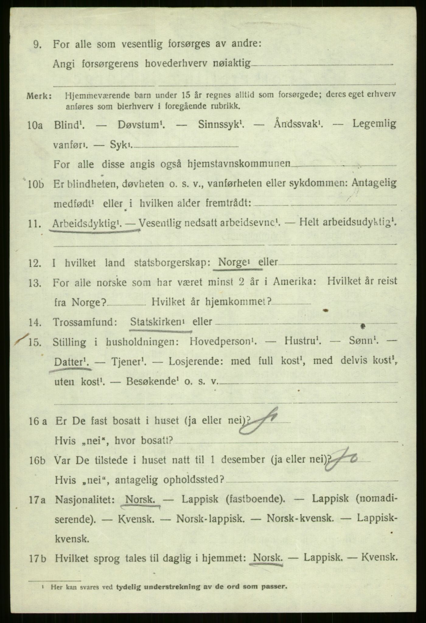 SATØ, 1920 census for Nordreisa, 1920, p. 2710