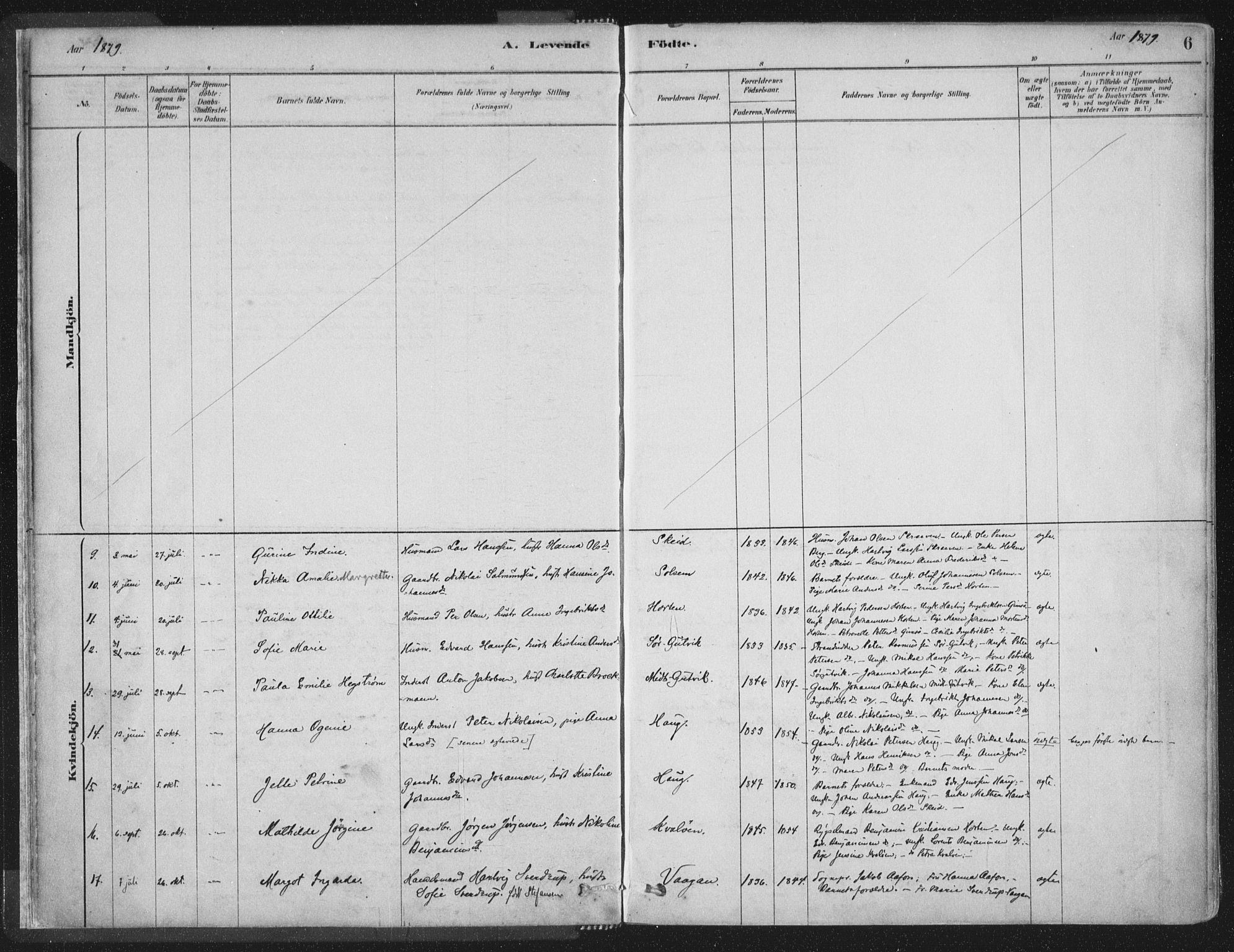 Ministerialprotokoller, klokkerbøker og fødselsregistre - Nord-Trøndelag, SAT/A-1458/788/L0697: Parish register (official) no. 788A04, 1878-1902, p. 6