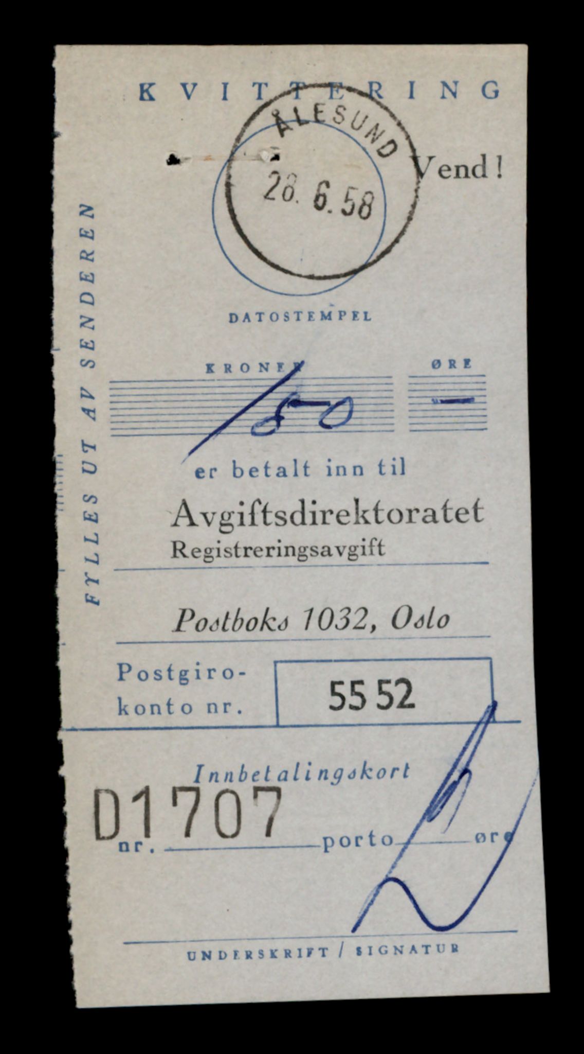 Møre og Romsdal vegkontor - Ålesund trafikkstasjon, SAT/A-4099/F/Fe/L0003: Registreringskort for kjøretøy T 232 - T 340, 1927-1998, p. 287