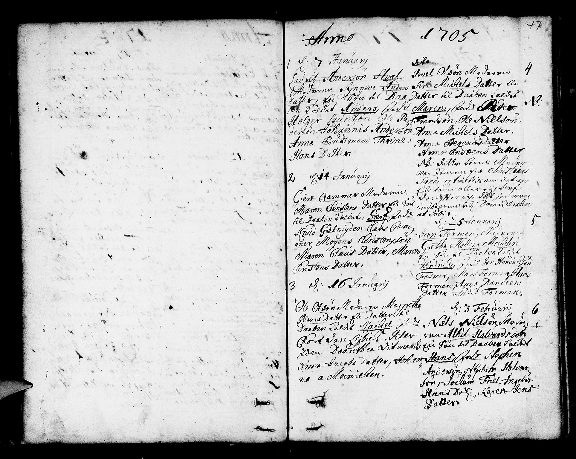 Nykirken Sokneprestembete, SAB/A-77101/H/Haa/L0002: Parish register (official) no. A 2, 1700-1723, p. 47