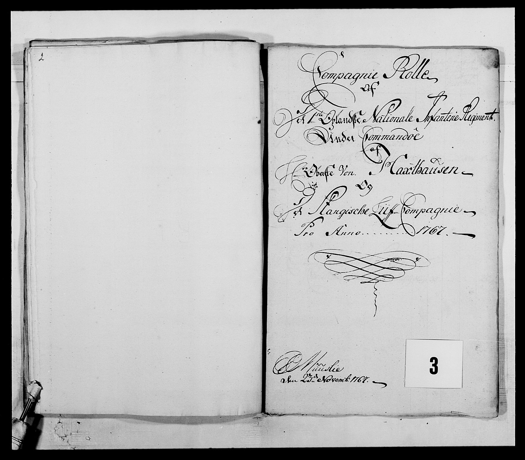 Kommanderende general (KG I) med Det norske krigsdirektorium, RA/EA-5419/E/Ea/L0504: 1. Opplandske regiment, 1767, p. 45