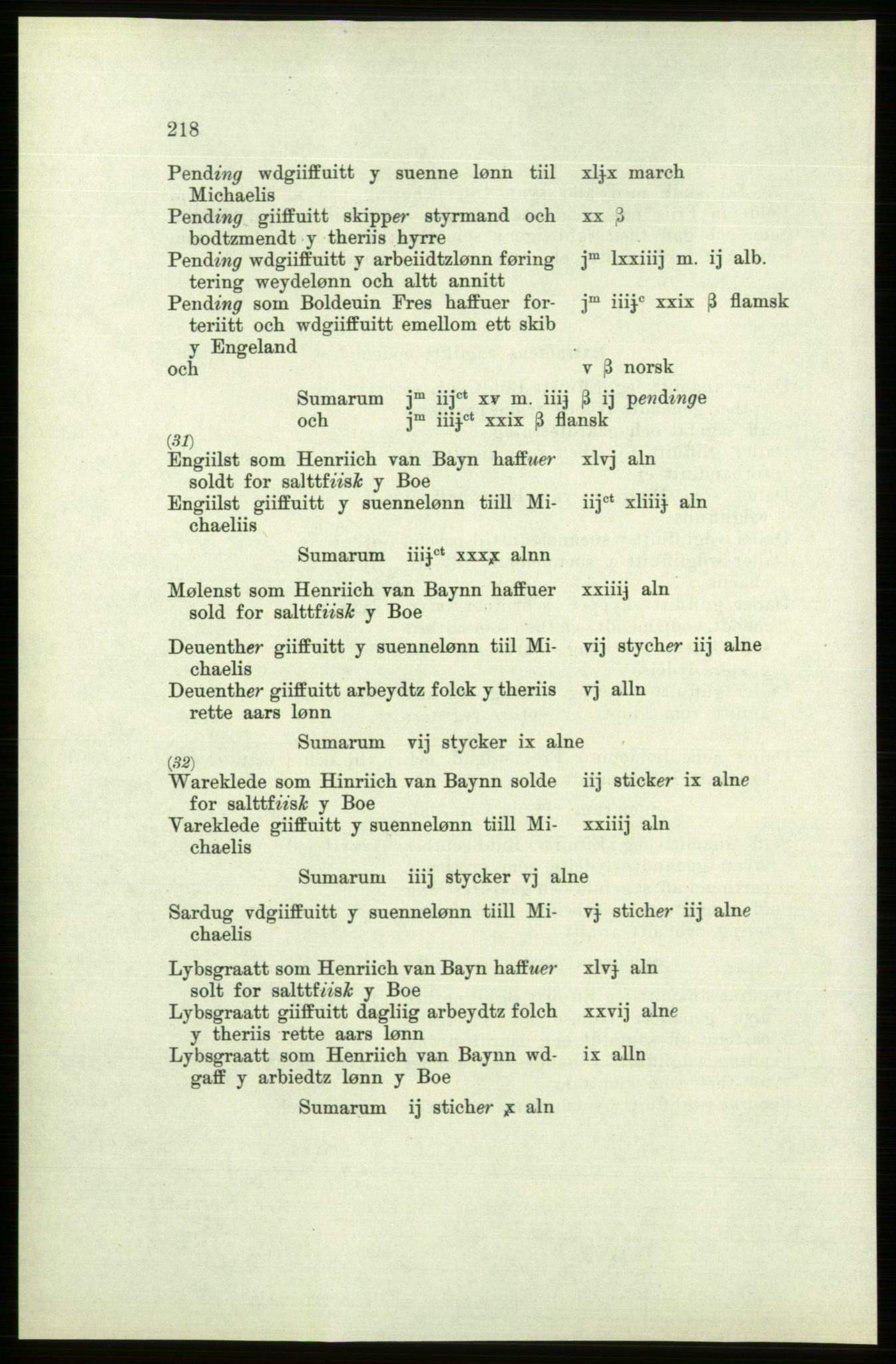 Publikasjoner utgitt av Arkivverket, PUBL/PUBL-001/C/0006: Bind 6: Rekneskapsbøker for Trondheims len 1548-1549 og 1557-1559, 1548-1559, p. 218