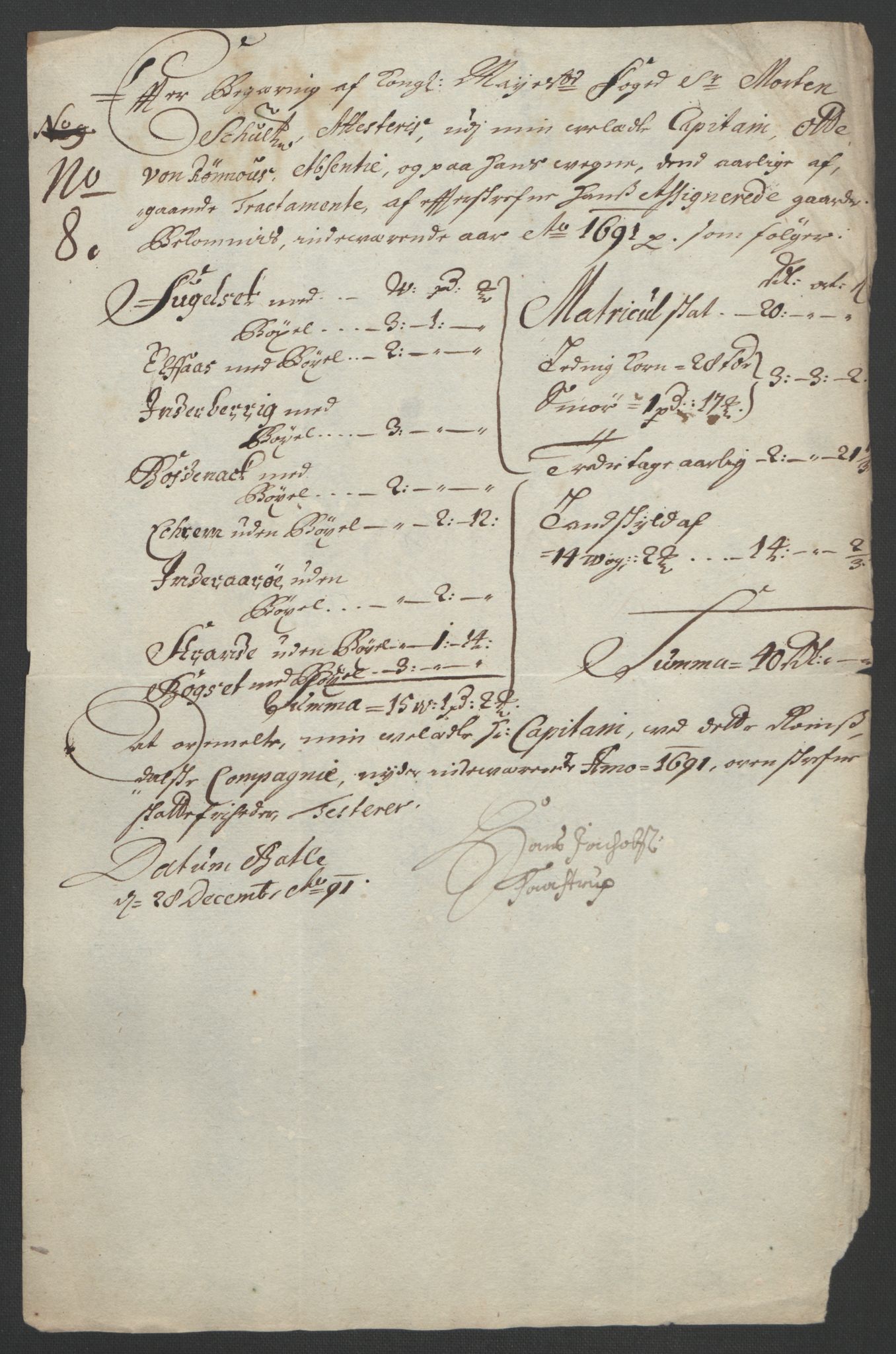 Rentekammeret inntil 1814, Reviderte regnskaper, Fogderegnskap, AV/RA-EA-4092/R55/L3649: Fogderegnskap Romsdal, 1690-1691, p. 351