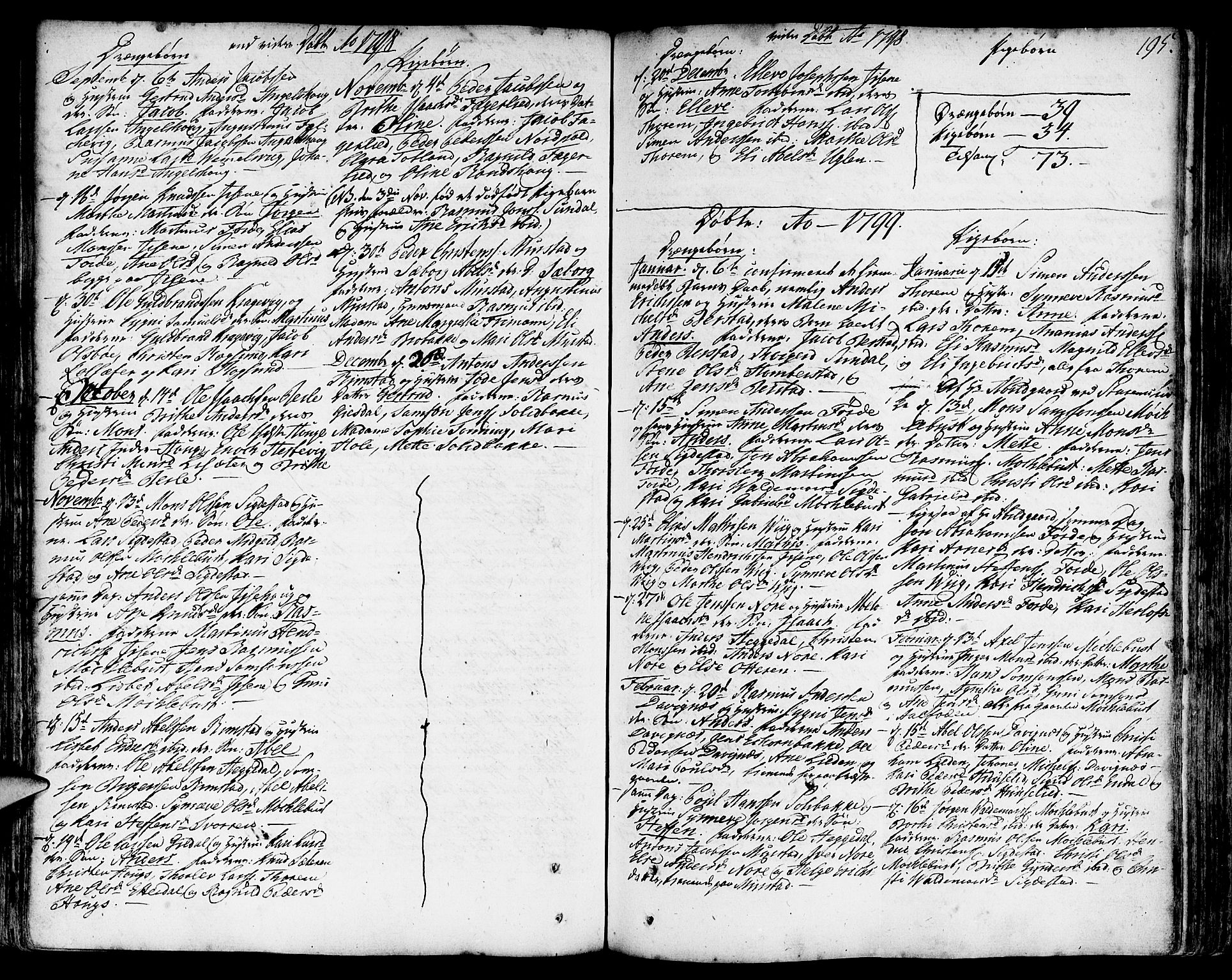 Davik sokneprestembete, SAB/A-79701/H/Haa/Haaa/L0002: Parish register (official) no. A 2, 1742-1816, p. 195