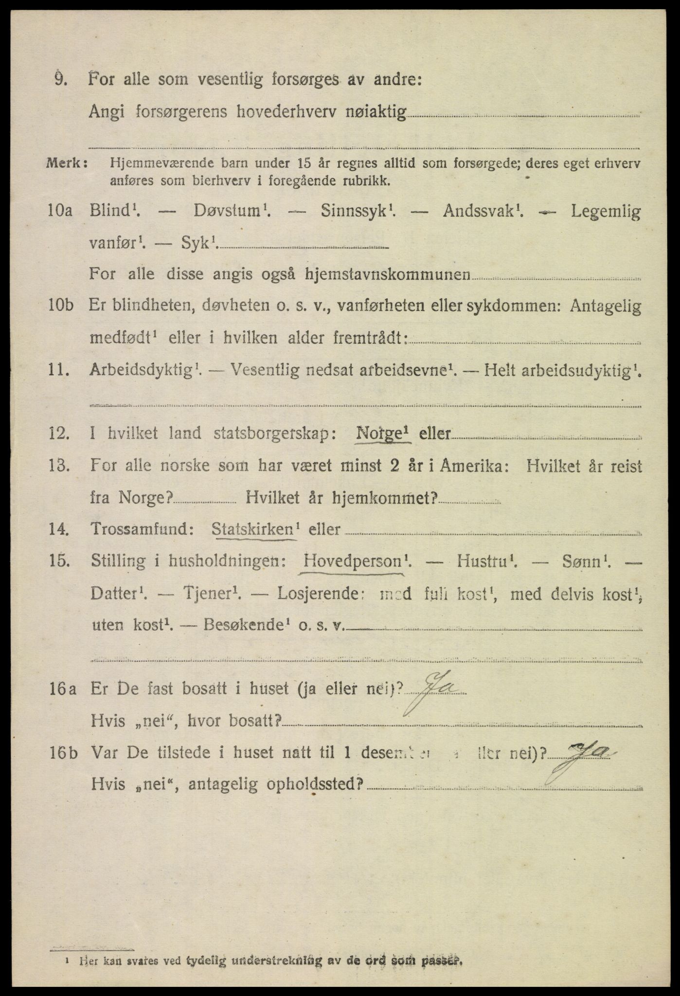 SAH, 1920 census for Vardal, 1920, p. 2442