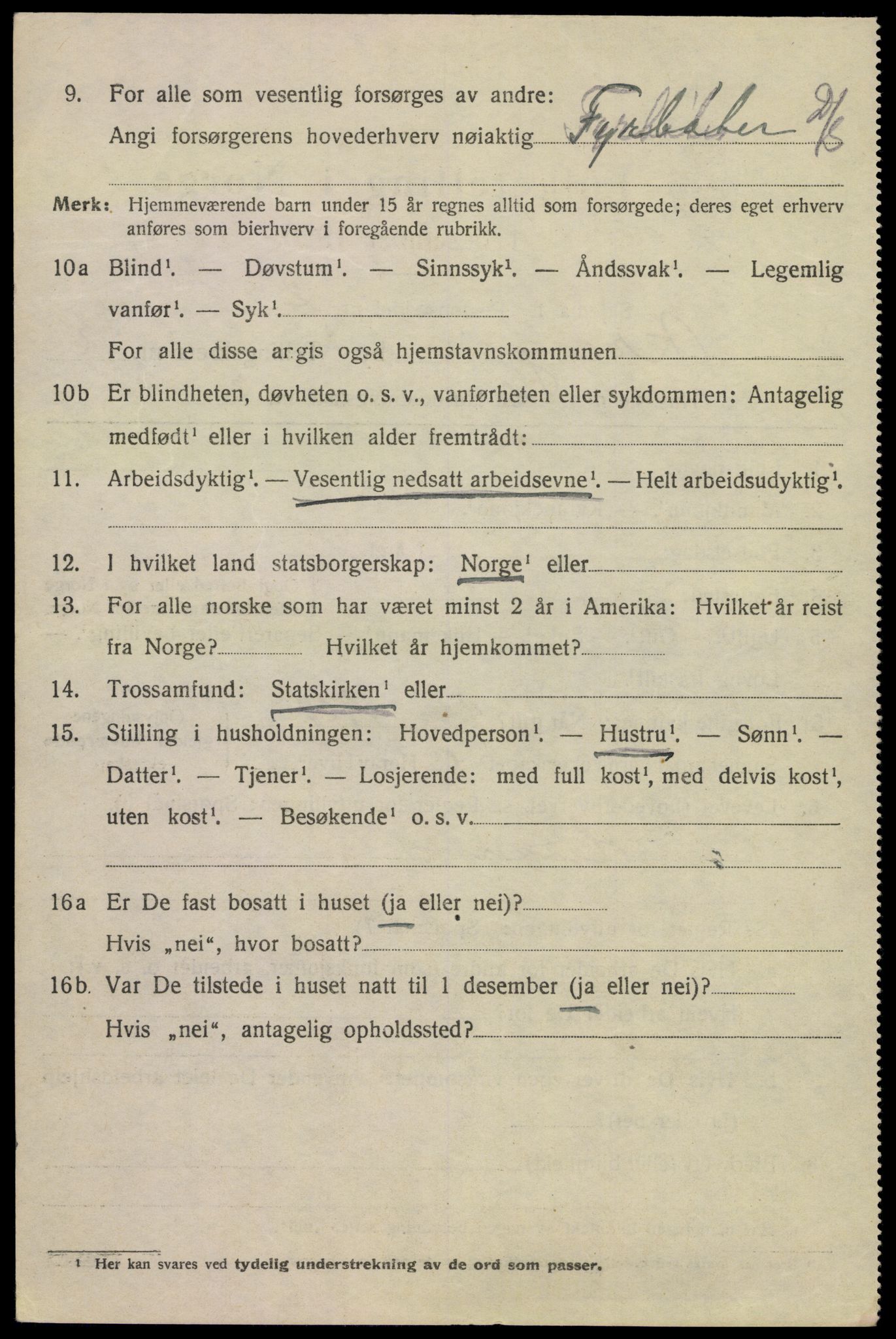 SAKO, 1920 census for Kragerø, 1920, p. 5792