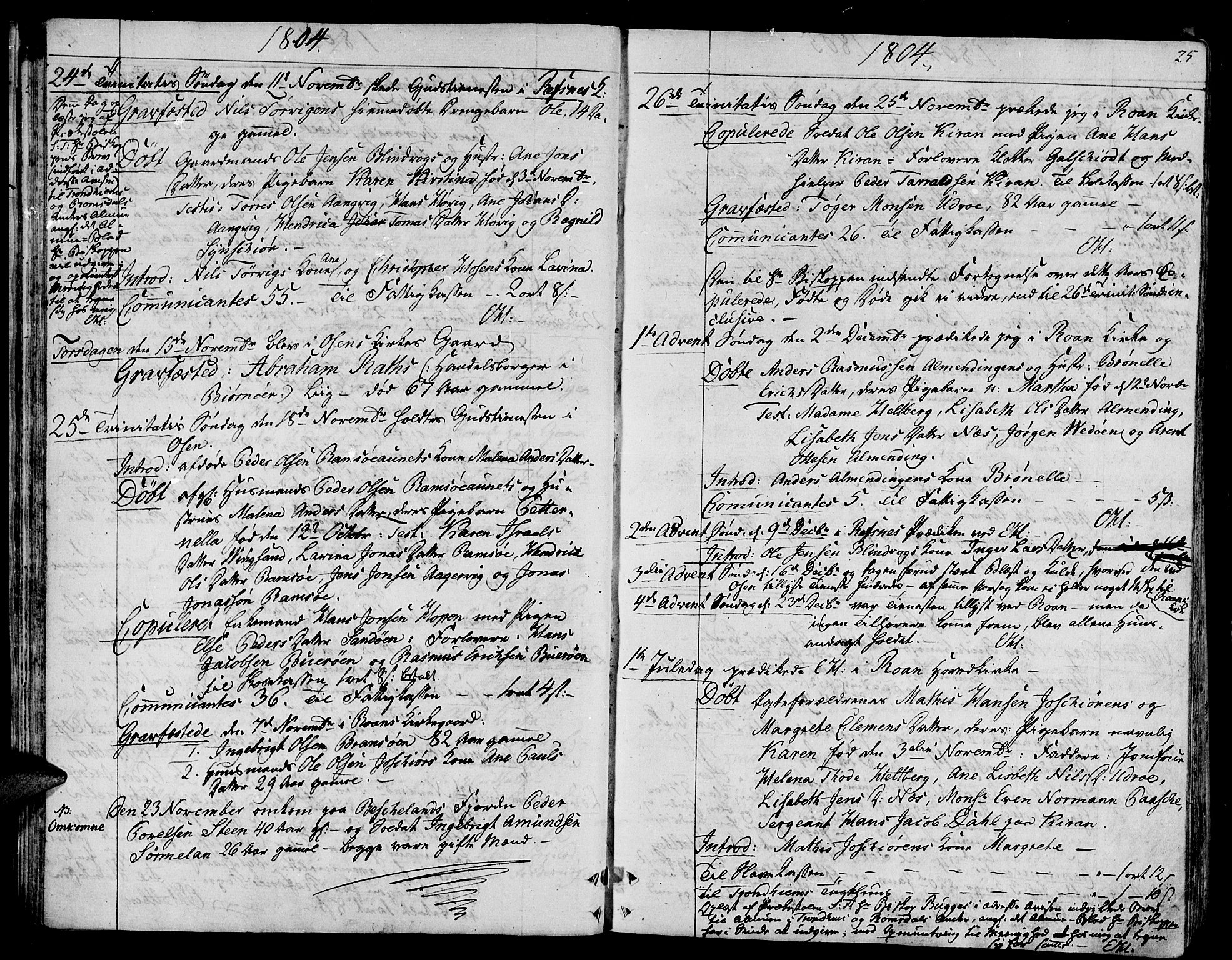 Ministerialprotokoller, klokkerbøker og fødselsregistre - Sør-Trøndelag, SAT/A-1456/657/L0701: Parish register (official) no. 657A02, 1802-1831, p. 25