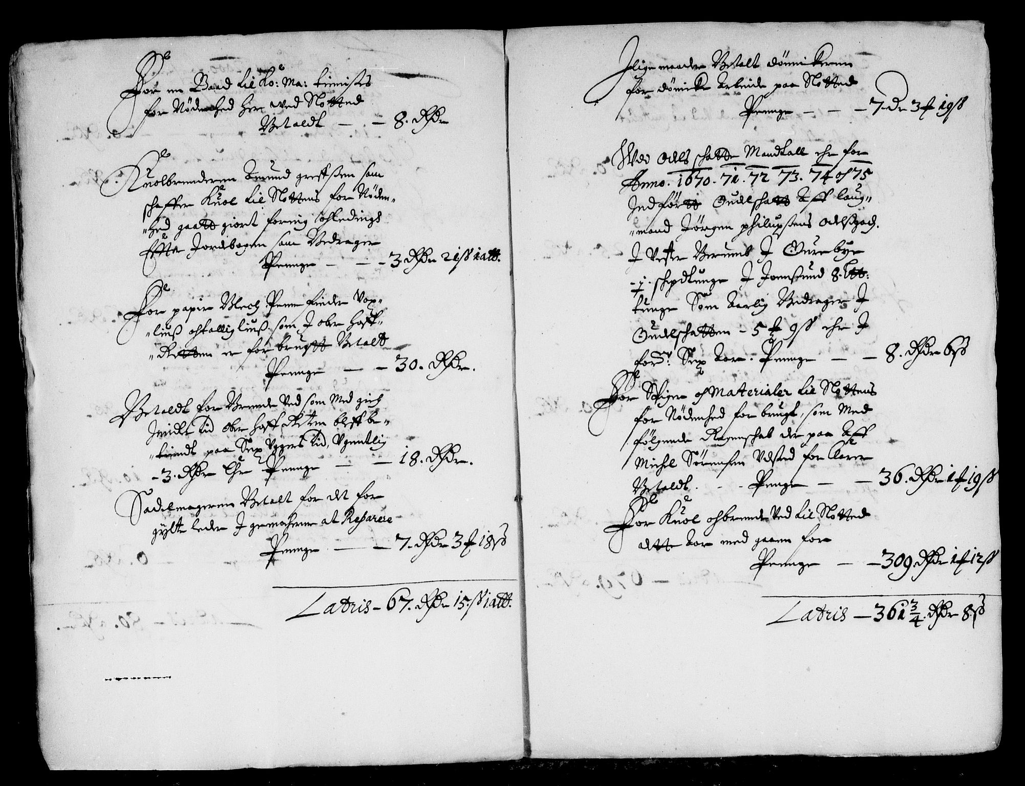 Rentekammeret inntil 1814, Reviderte regnskaper, Stiftamtstueregnskaper, Landkommissariatet på Akershus og Akershus stiftamt, AV/RA-EA-5869/R/Rb/L0110: Akershus stiftamt, 1675