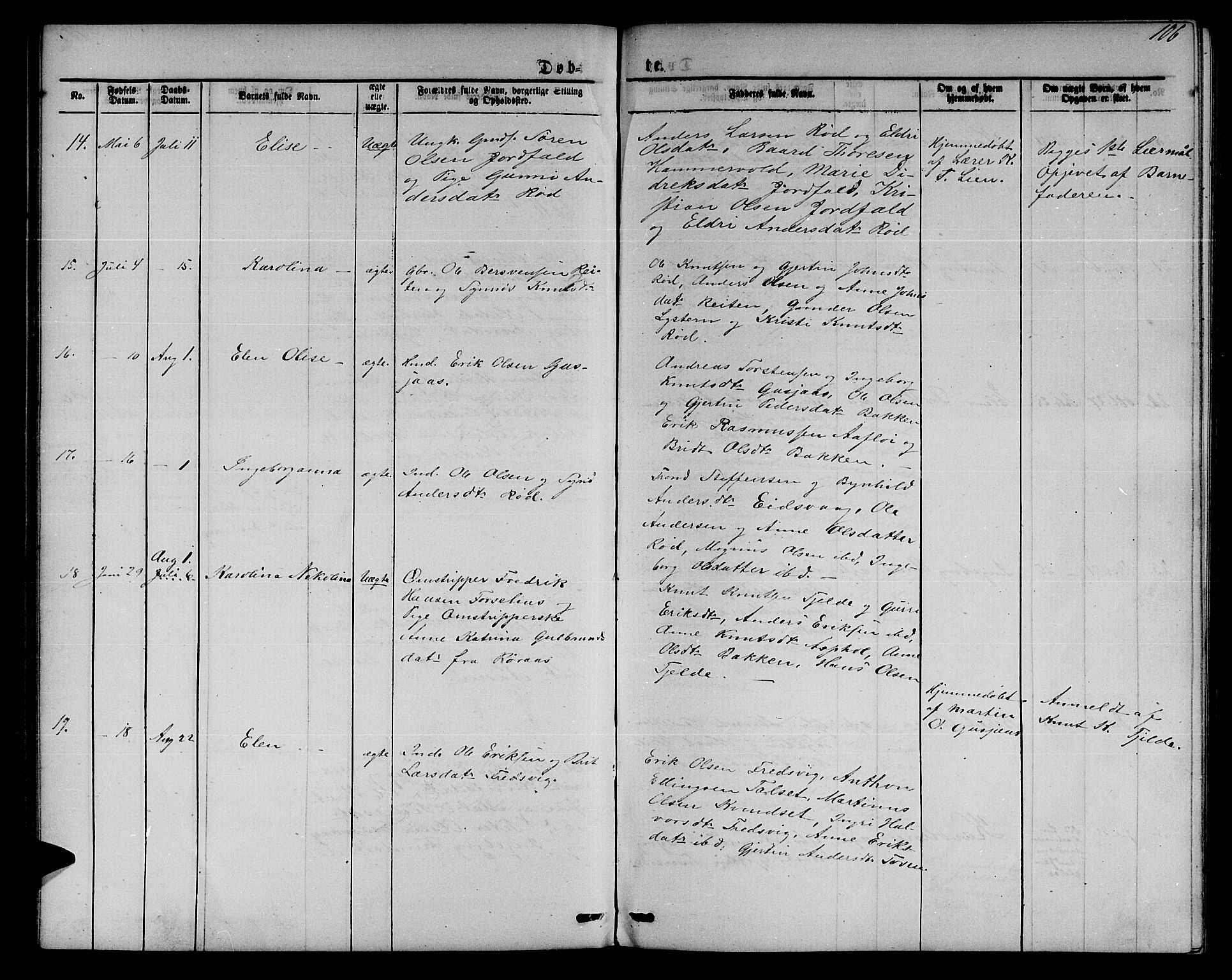 Ministerialprotokoller, klokkerbøker og fødselsregistre - Møre og Romsdal, AV/SAT-A-1454/551/L0630: Parish register (copy) no. 551C02, 1867-1885, p. 106