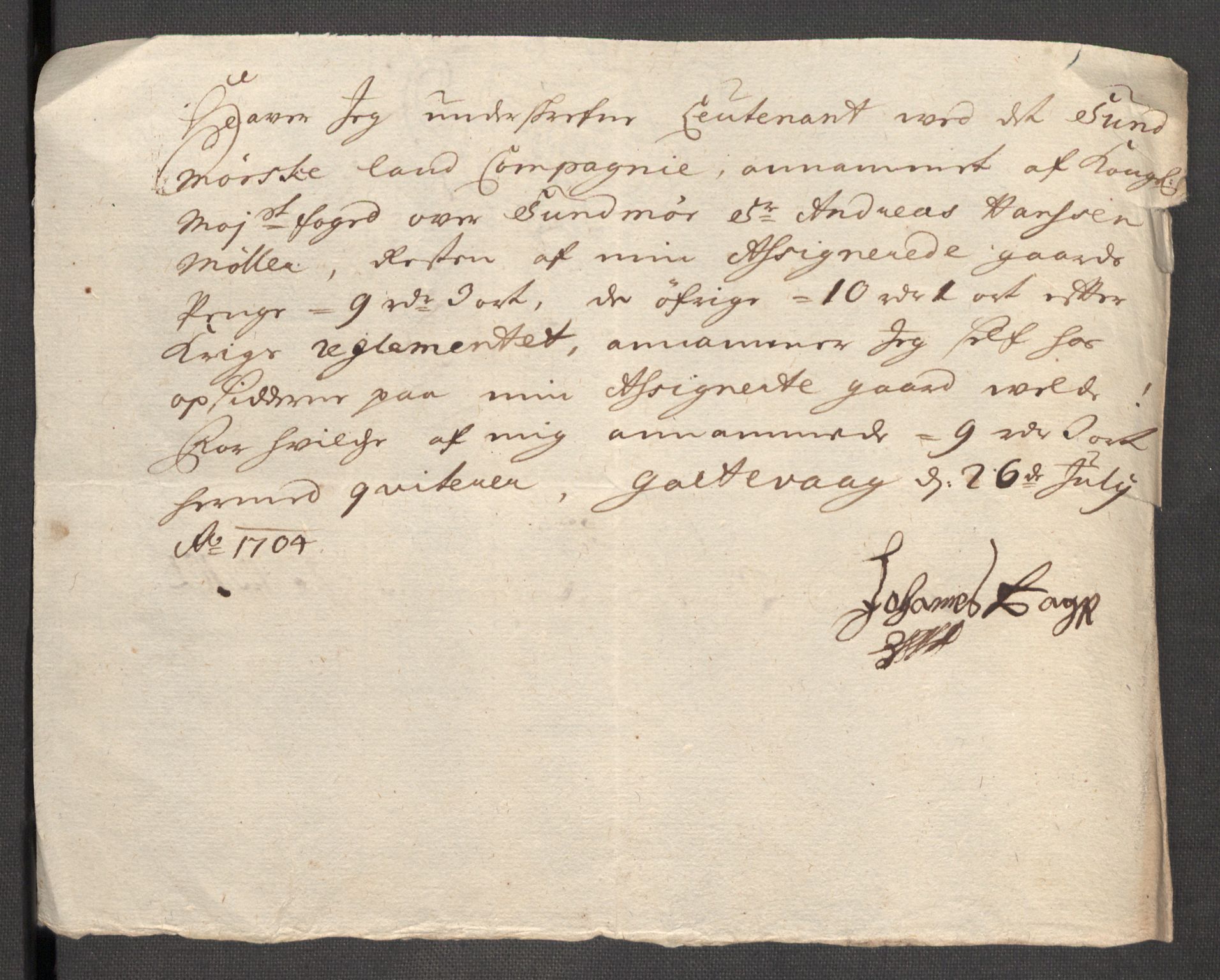 Rentekammeret inntil 1814, Reviderte regnskaper, Fogderegnskap, AV/RA-EA-4092/R54/L3560: Fogderegnskap Sunnmøre, 1704-1705, p. 177