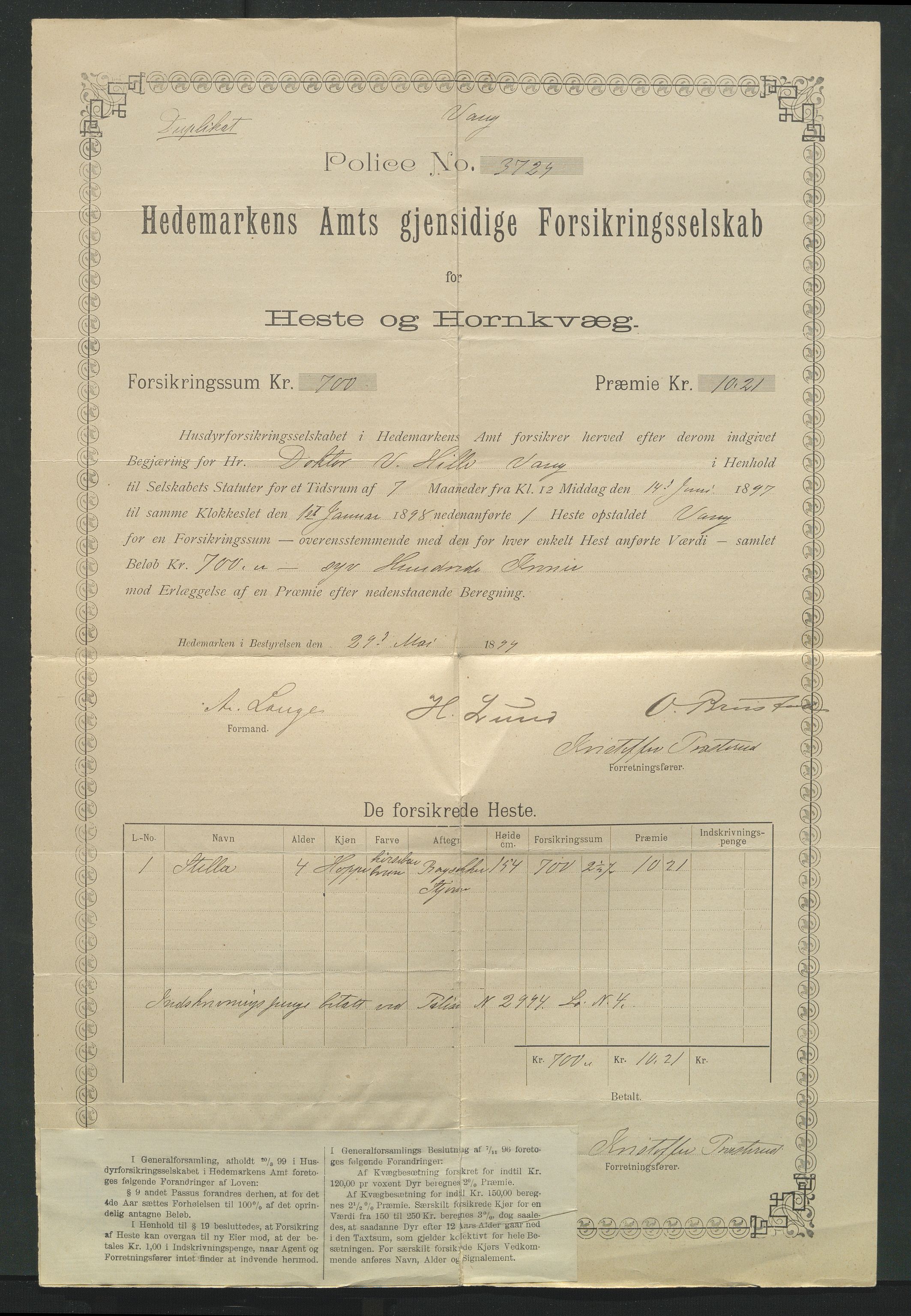 Åker i Vang, Hedmark, og familien Todderud, AV/SAH-ARK-010/E/Ec/L0001: Korrespondanse ordnet etter emne, 1772-1907, p. 253