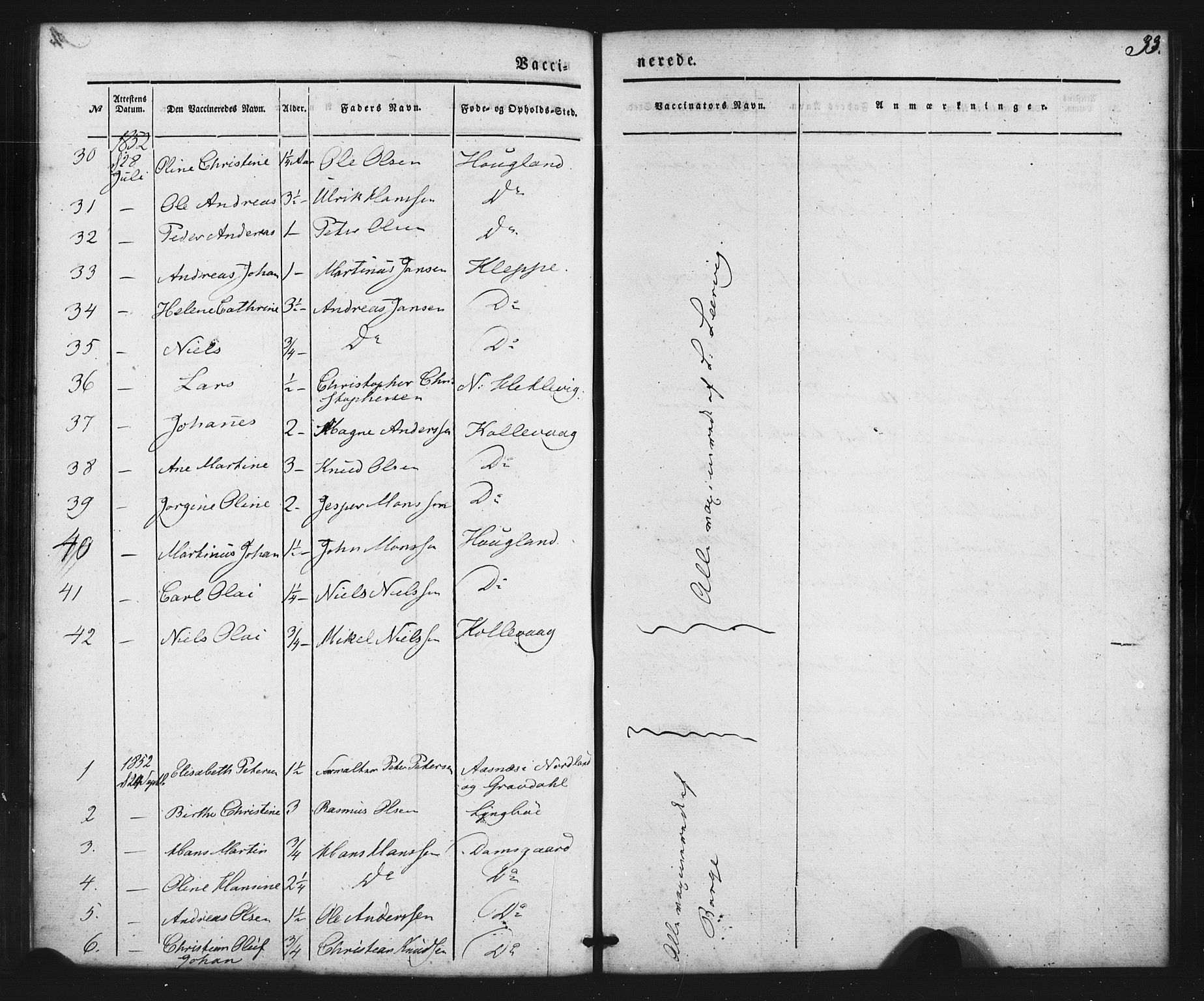 Askøy Sokneprestembete, SAB/A-74101/H/Ha/Haa/Haaa/L0011: Parish register (official) no. A 11, 1846-1856, p. 33