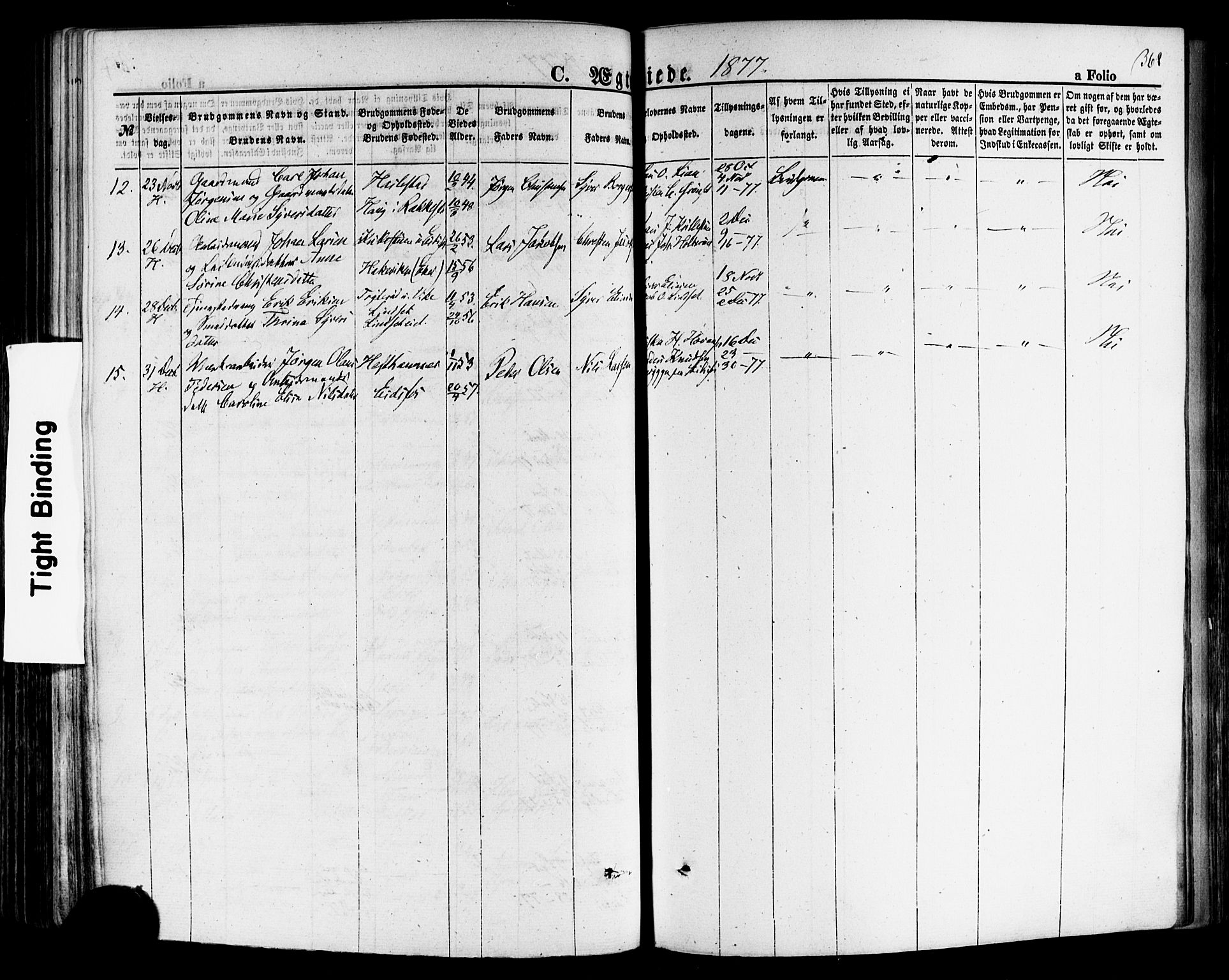 Hof kirkebøker, AV/SAKO-A-64/F/Fa/L0006: Parish register (official) no. I 6, 1851-1877, p. 368