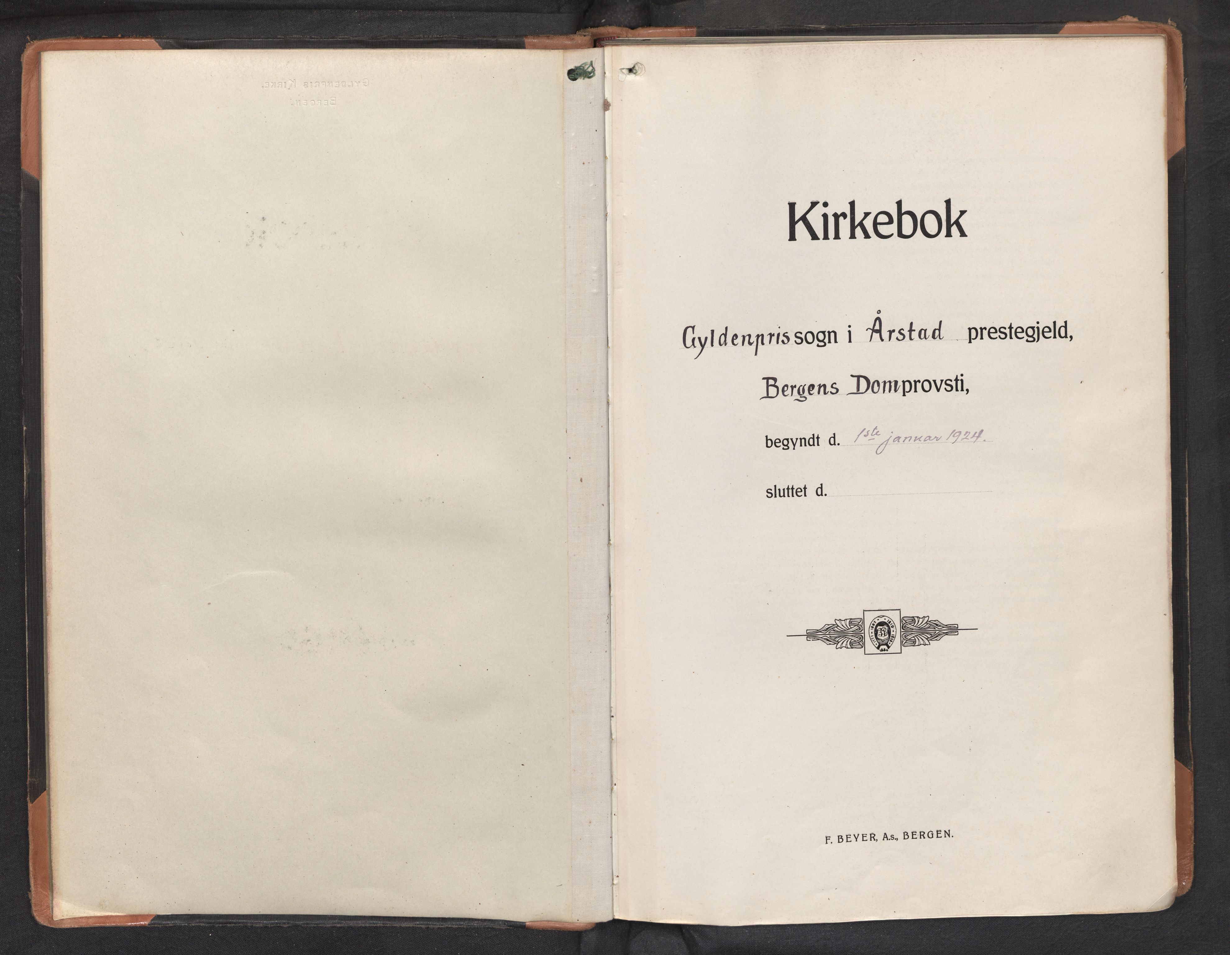 St. Markus sokneprestembete, AV/SAB-A-99935: Parish register (official) no. D 1, 1924-1958