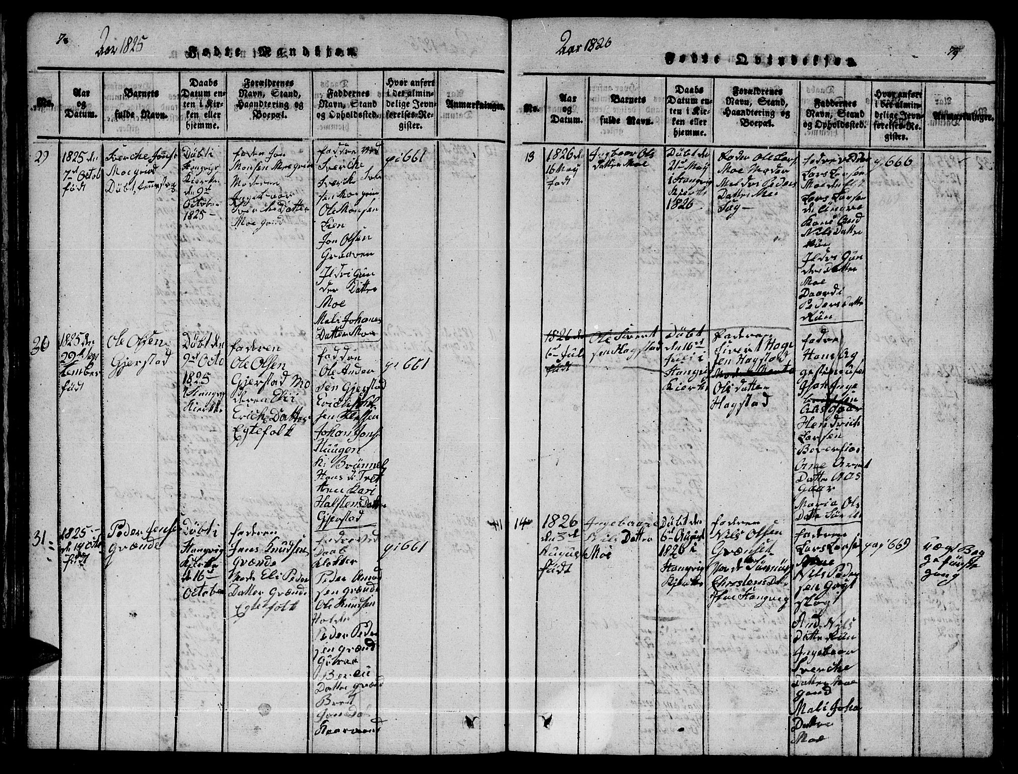 Ministerialprotokoller, klokkerbøker og fødselsregistre - Møre og Romsdal, AV/SAT-A-1454/592/L1031: Parish register (copy) no. 592C01, 1820-1833, p. 78-79