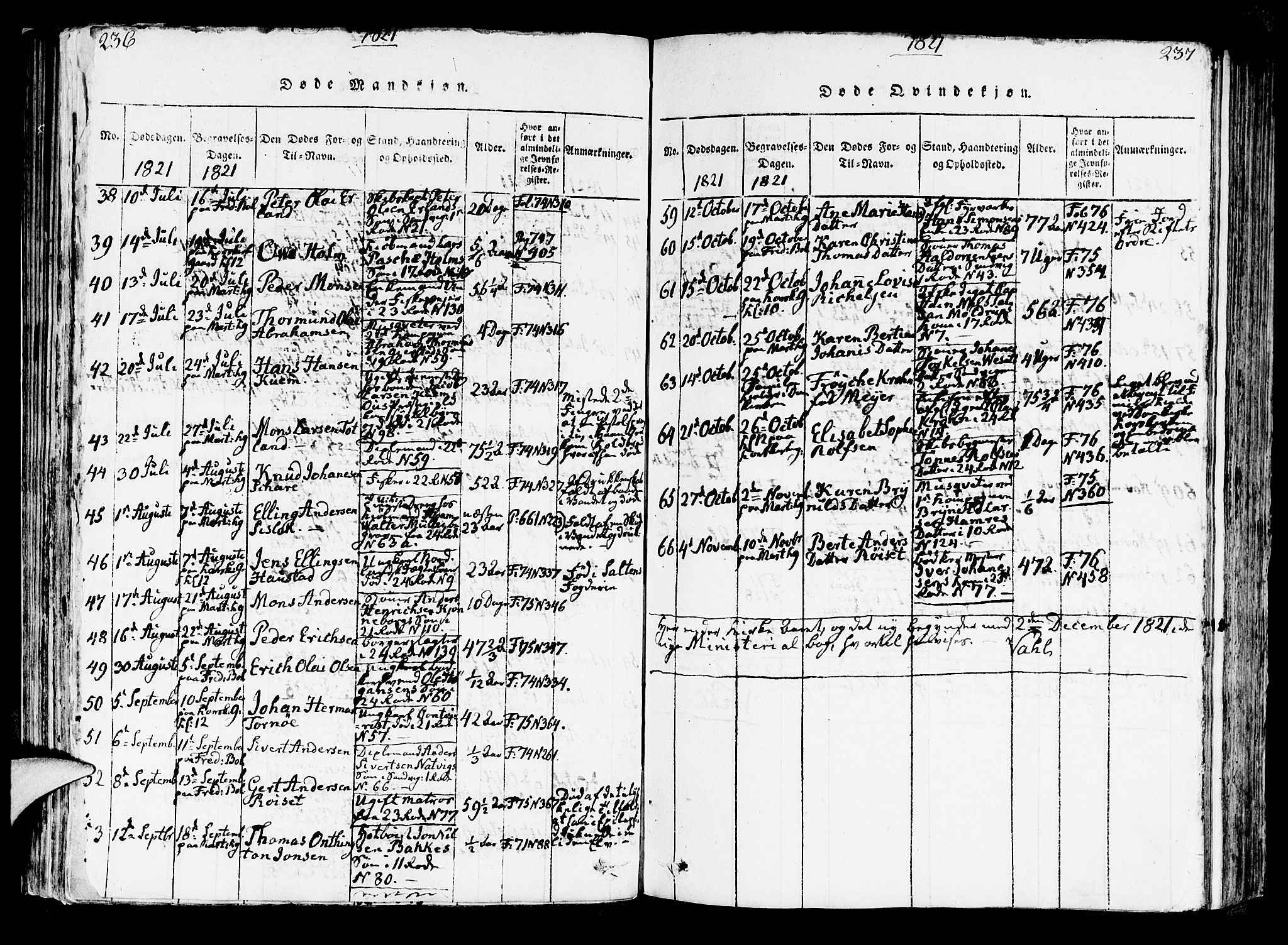 Korskirken sokneprestembete, AV/SAB-A-76101/H/Hab: Parish register (copy) no. A 1b, 1815-1821, p. 236-237