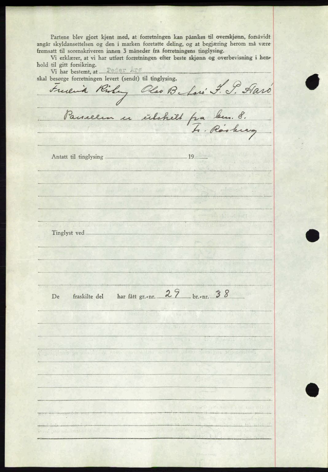 Romsdal sorenskriveri, AV/SAT-A-4149/1/2/2C: Mortgage book no. A12, 1942-1942, Diary no: : 1309/1942