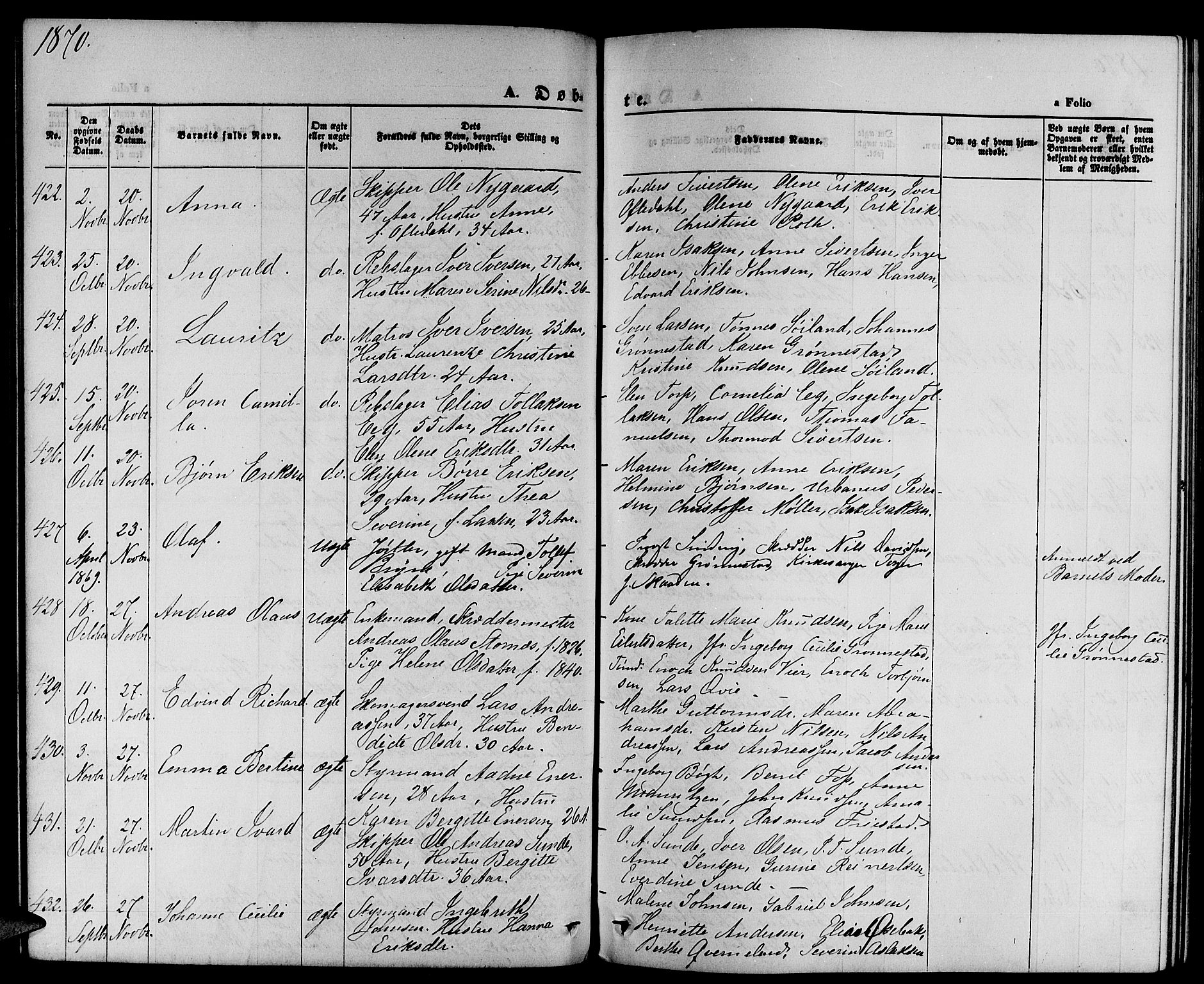 St. Petri sokneprestkontor, SAST/A-101813/001/30/30BB/L0001: Parish register (copy) no. B 1, 1865-1878