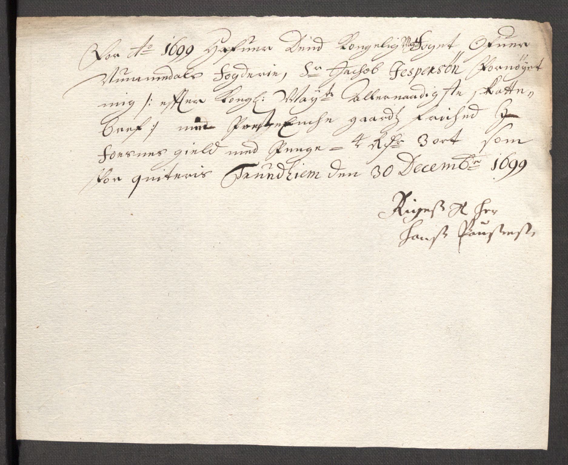 Rentekammeret inntil 1814, Reviderte regnskaper, Fogderegnskap, AV/RA-EA-4092/R64/L4426: Fogderegnskap Namdal, 1699-1700, p. 174