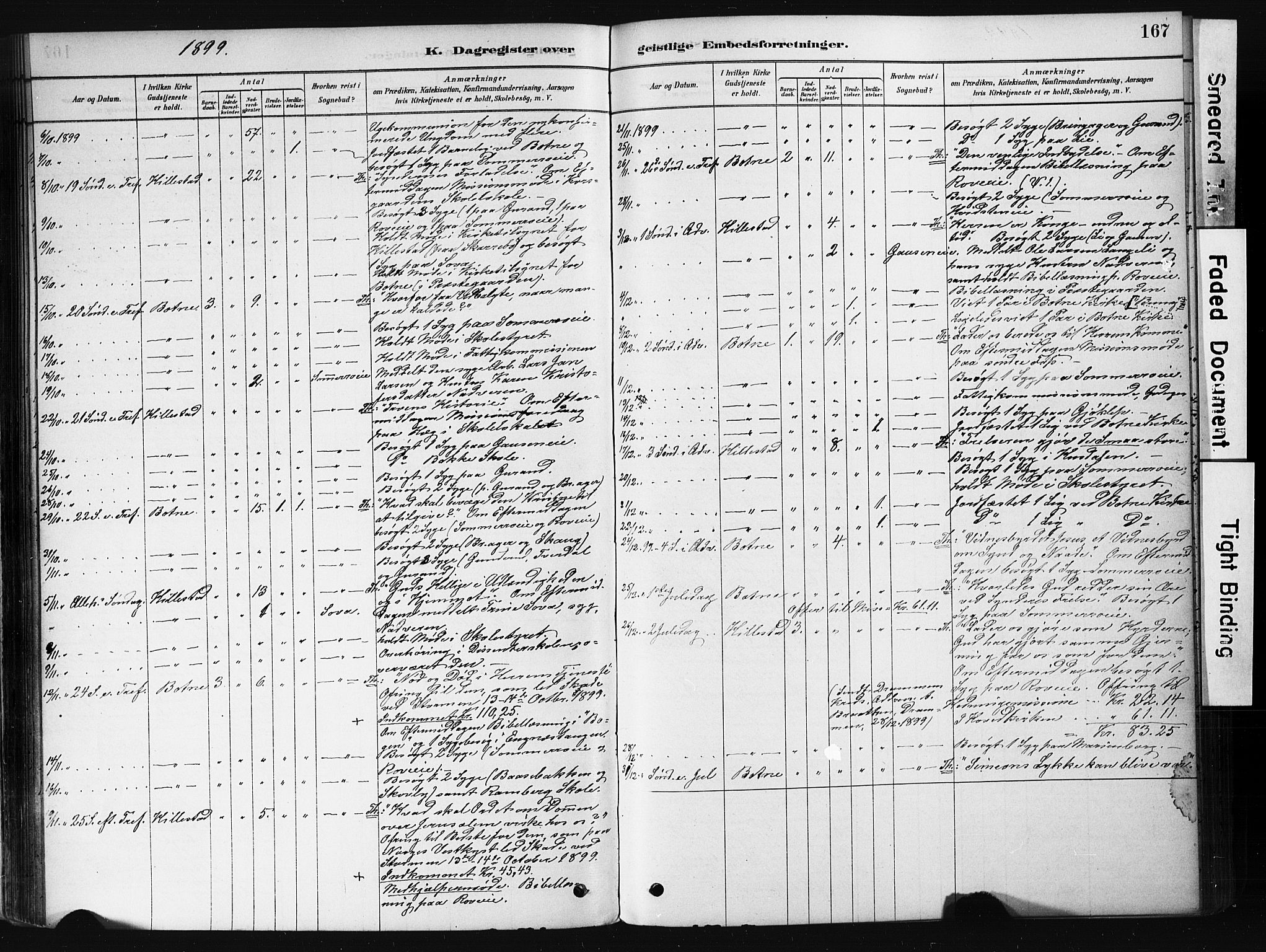 Botne kirkebøker, AV/SAKO-A-340/F/Fb/L0001: Parish register (official) no. II 1, 1878-1902, p. 167