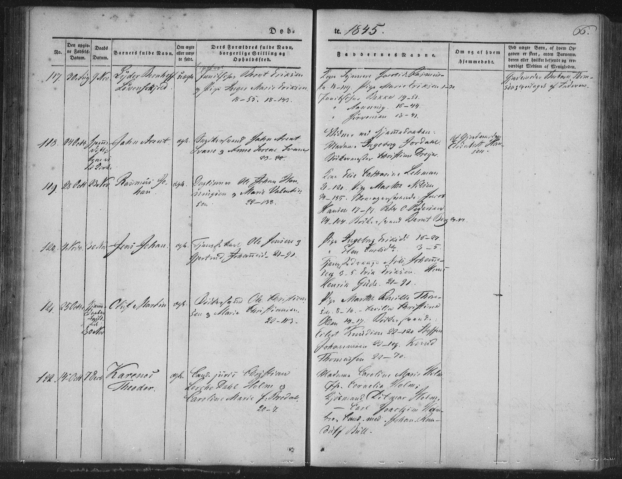 Korskirken sokneprestembete, AV/SAB-A-76101/H/Haa/L0016: Parish register (official) no. B 2, 1841-1851, p. 66