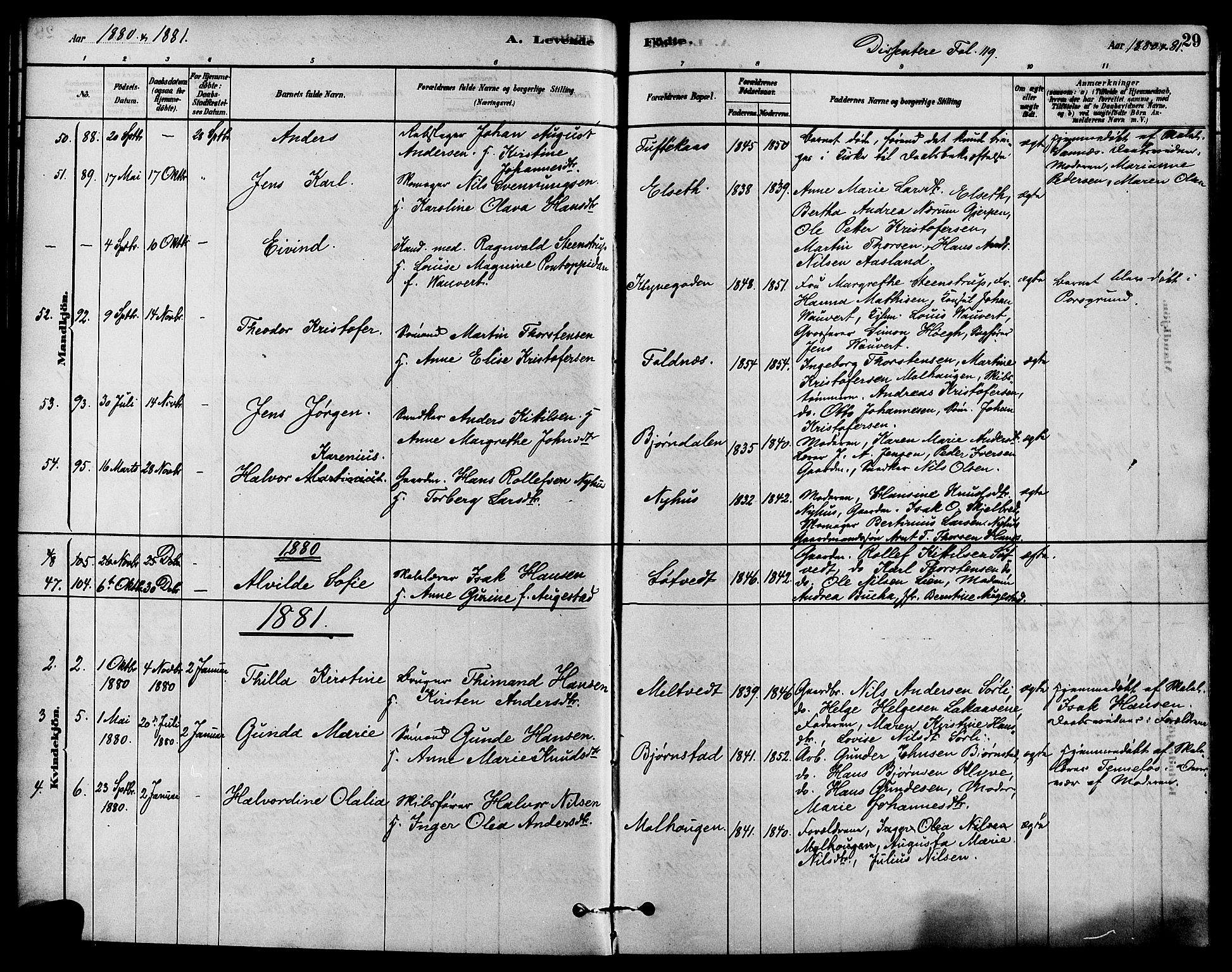 Solum kirkebøker, SAKO/A-306/F/Fa/L0009: Parish register (official) no. I 9, 1877-1887, p. 29